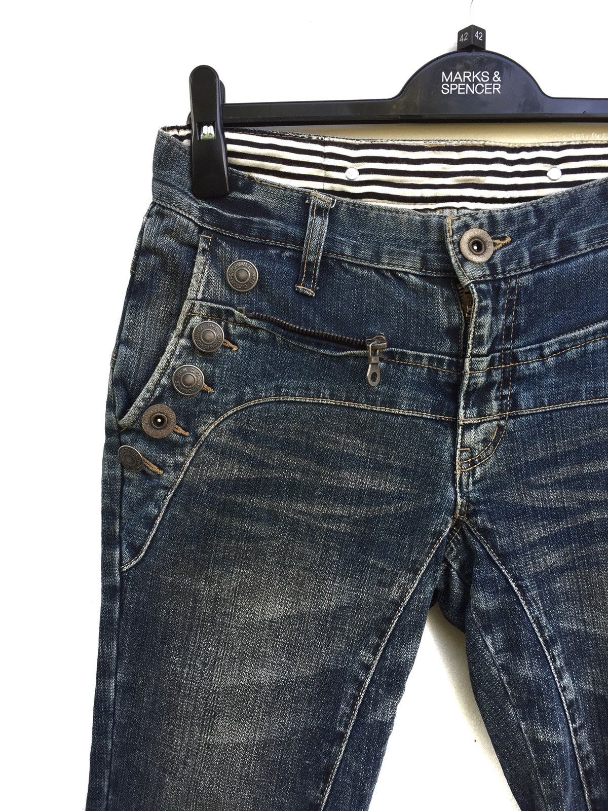 Japanese Brand × PPFM Japanese Brand PPFM Rebuild Zipper Jeans Punk Bondage style Size US 28 / EU 44 - 4 Thumbnail