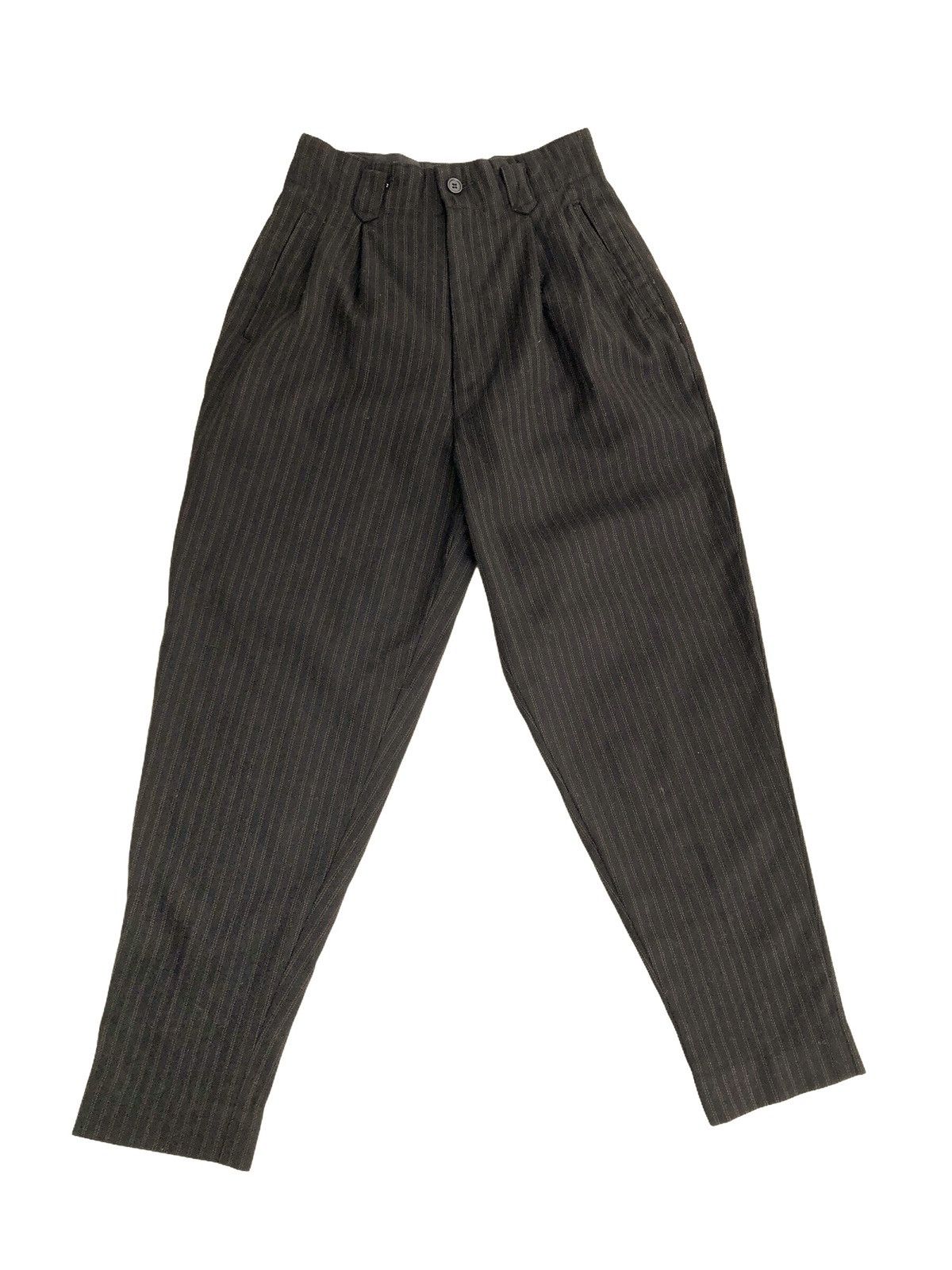 image of Avant Garde Made In Japan Ya Kuraudo Dark Brown High Waist in Dark Stripes Brown, Men's (Size 26)