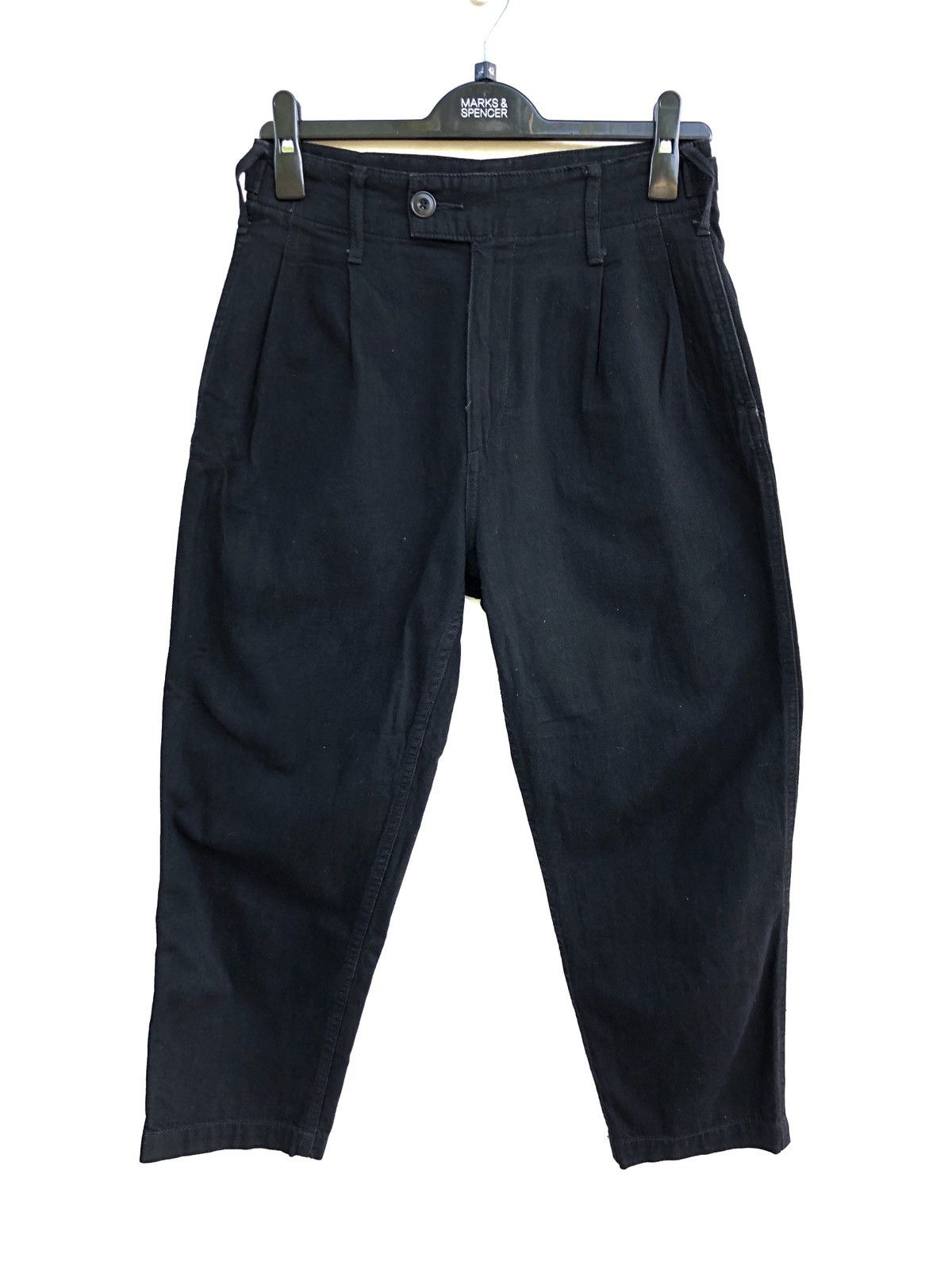 image of Lemaire High Waist Baggy Pants in Black, Men's (Size 26)
