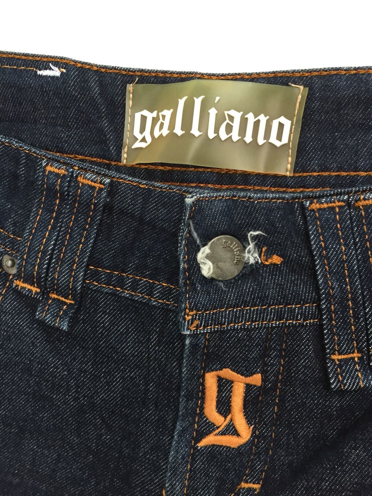John Galliano JOHN GALLIANO Navy Blue Slim Fit Skinny Jeans Size US 27 - 5 Thumbnail