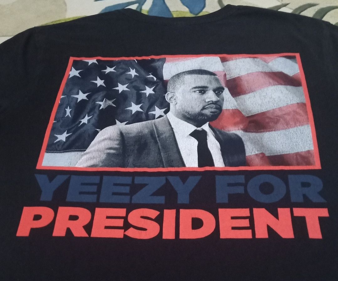 GOAT Crew Kanye West Yeezy For President 2020 T-shirt Size US M / EU 48-50 / 2 - 12 Thumbnail