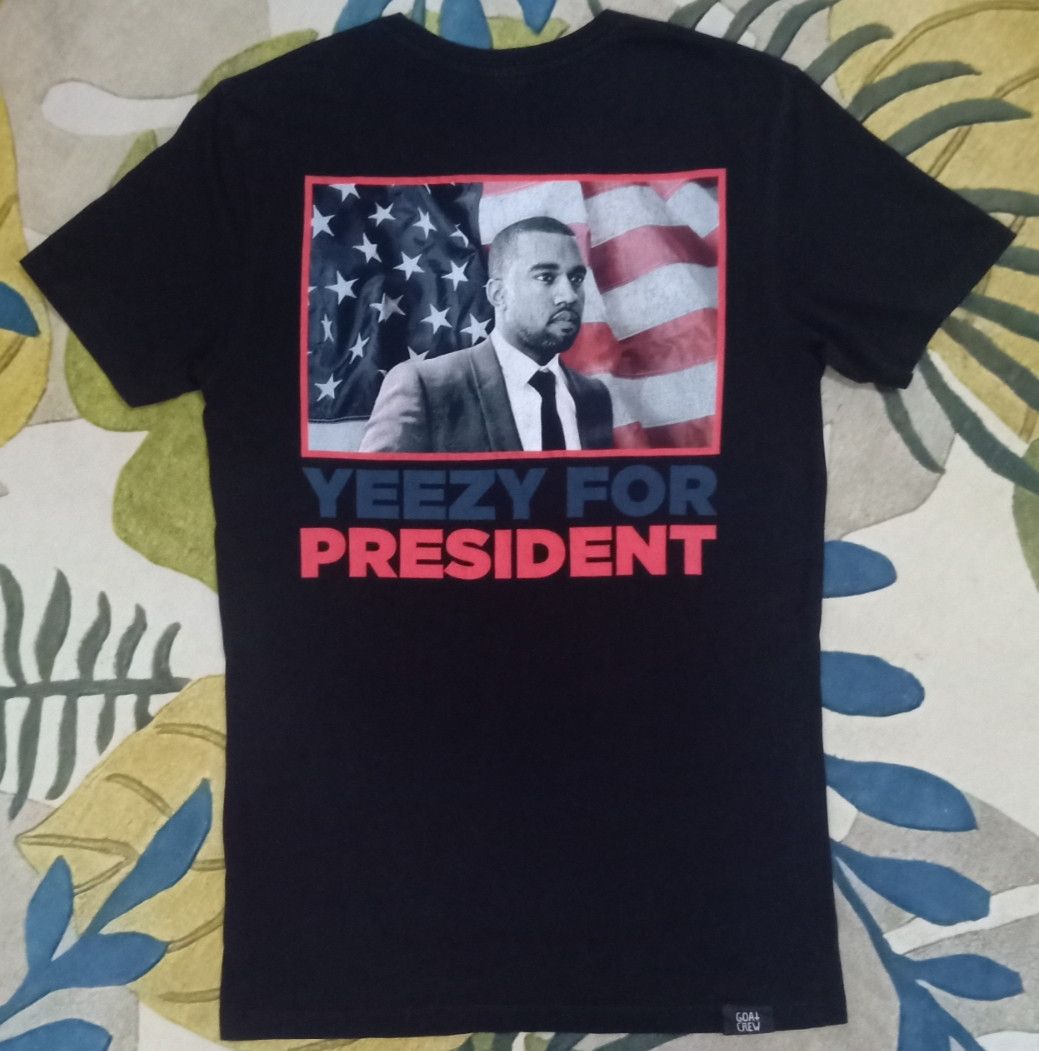 GOAT Crew Kanye West Yeezy For President 2020 T-shirt Size US M / EU 48-50 / 2 - 9 Thumbnail