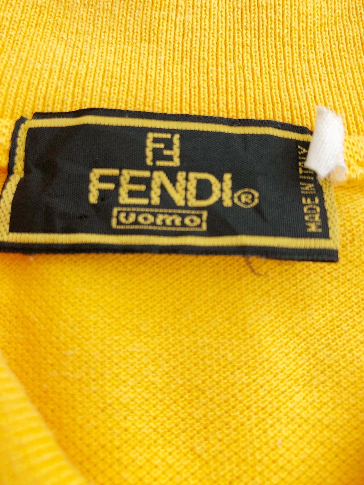 Fendi Vintage Fendi Polo Shirt Minimalist Rainbow Chest Logo Size US S / EU 44-46 / 1 - 5 Thumbnail