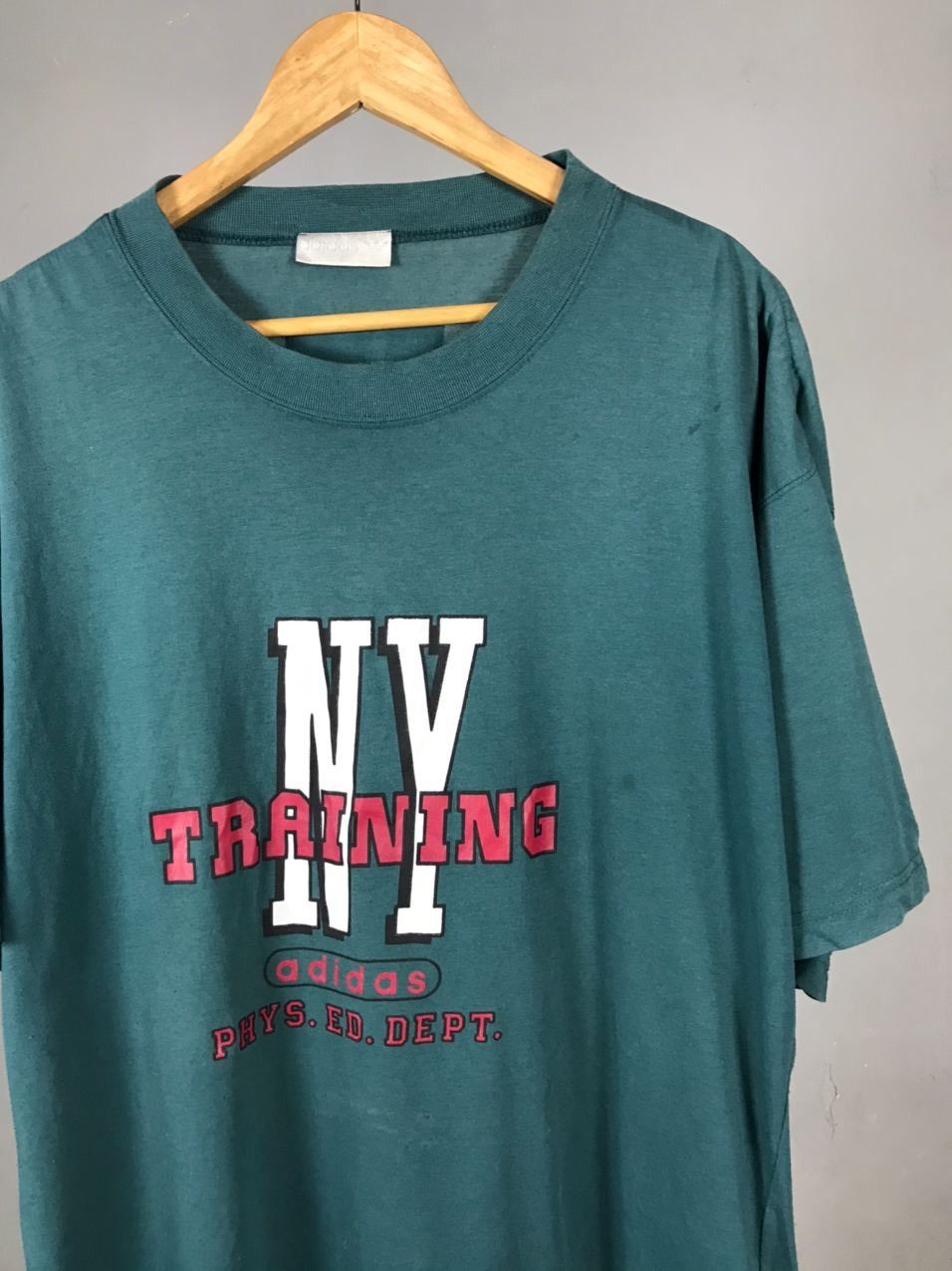 Vintage Adidas vintage turquoise tee Size US XL / EU 56 / 4 - 2 Thumbnail