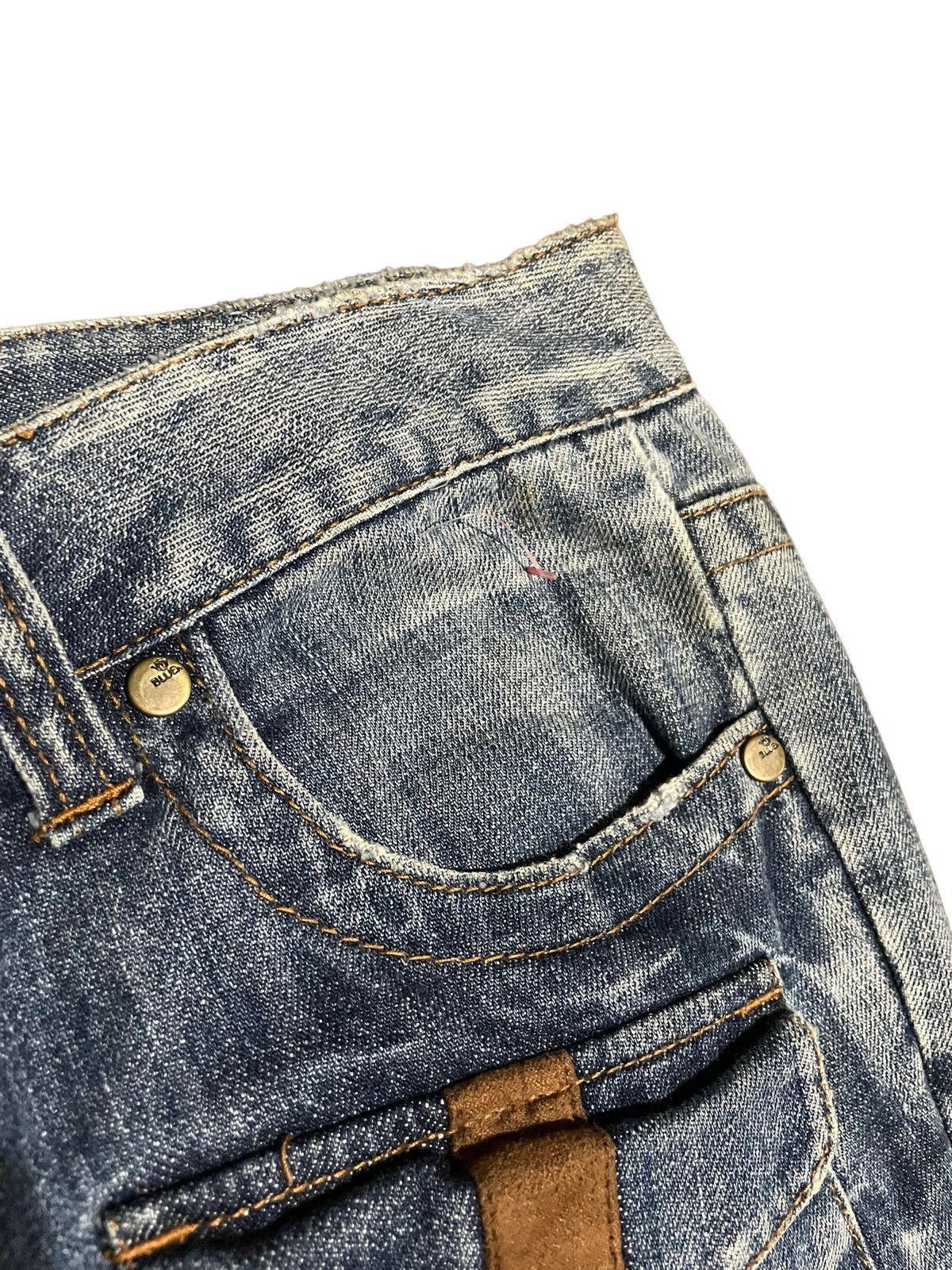 Japanese Brand Flared Japanese Blue Moon Lowrise Wide Leg Pocket Jeans Size US 32 / EU 48 - 12 Thumbnail