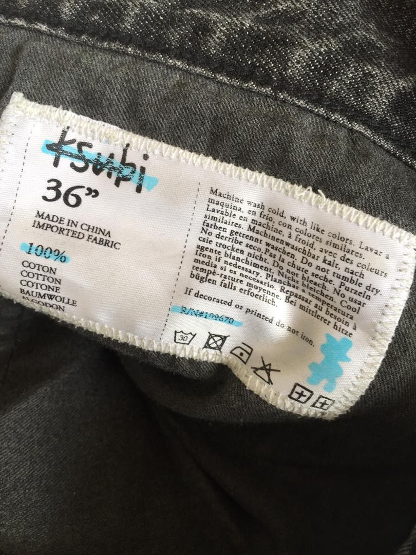 Ksubi Final Drop❗️Vintage Ksubi Distressed Black Button Denim Size US 37 - 8 Thumbnail