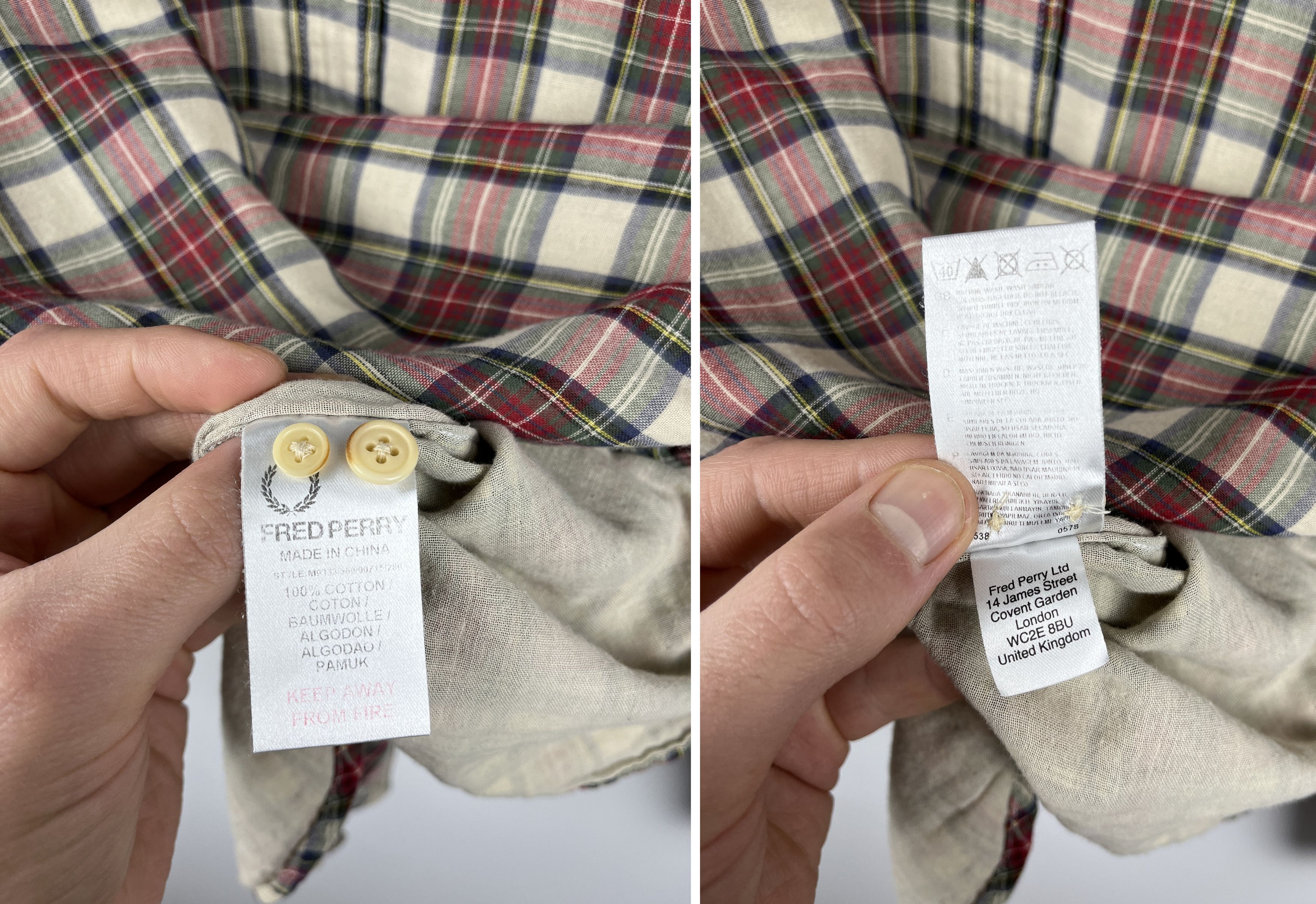 Flannel Fred Perry Flannel Check Long Sleeve Shirt Button Down Size US S / EU 44-46 / 1 - 11 Thumbnail