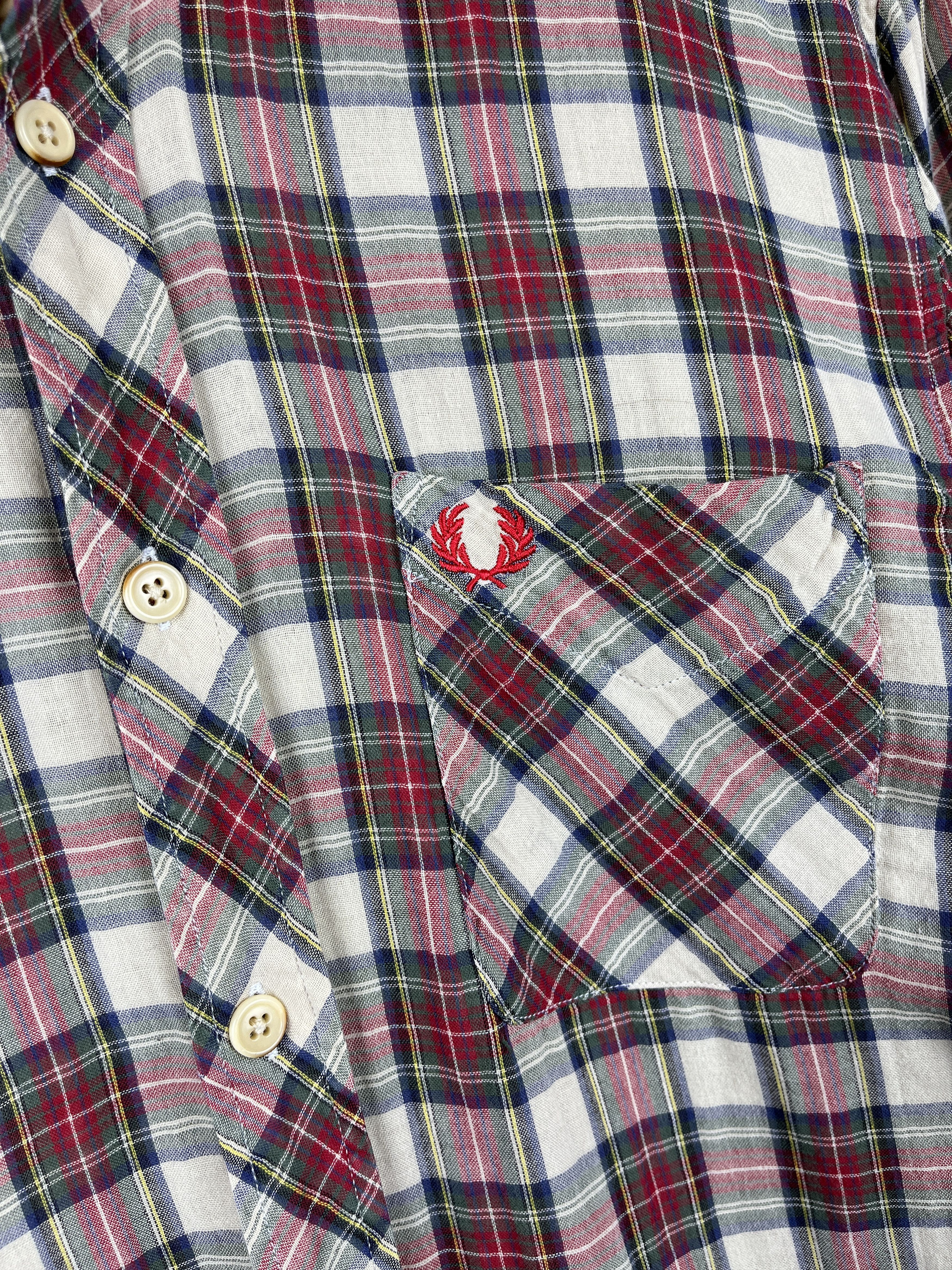 Flannel Fred Perry Flannel Check Long Sleeve Shirt Button Down Size US S / EU 44-46 / 1 - 5 Thumbnail