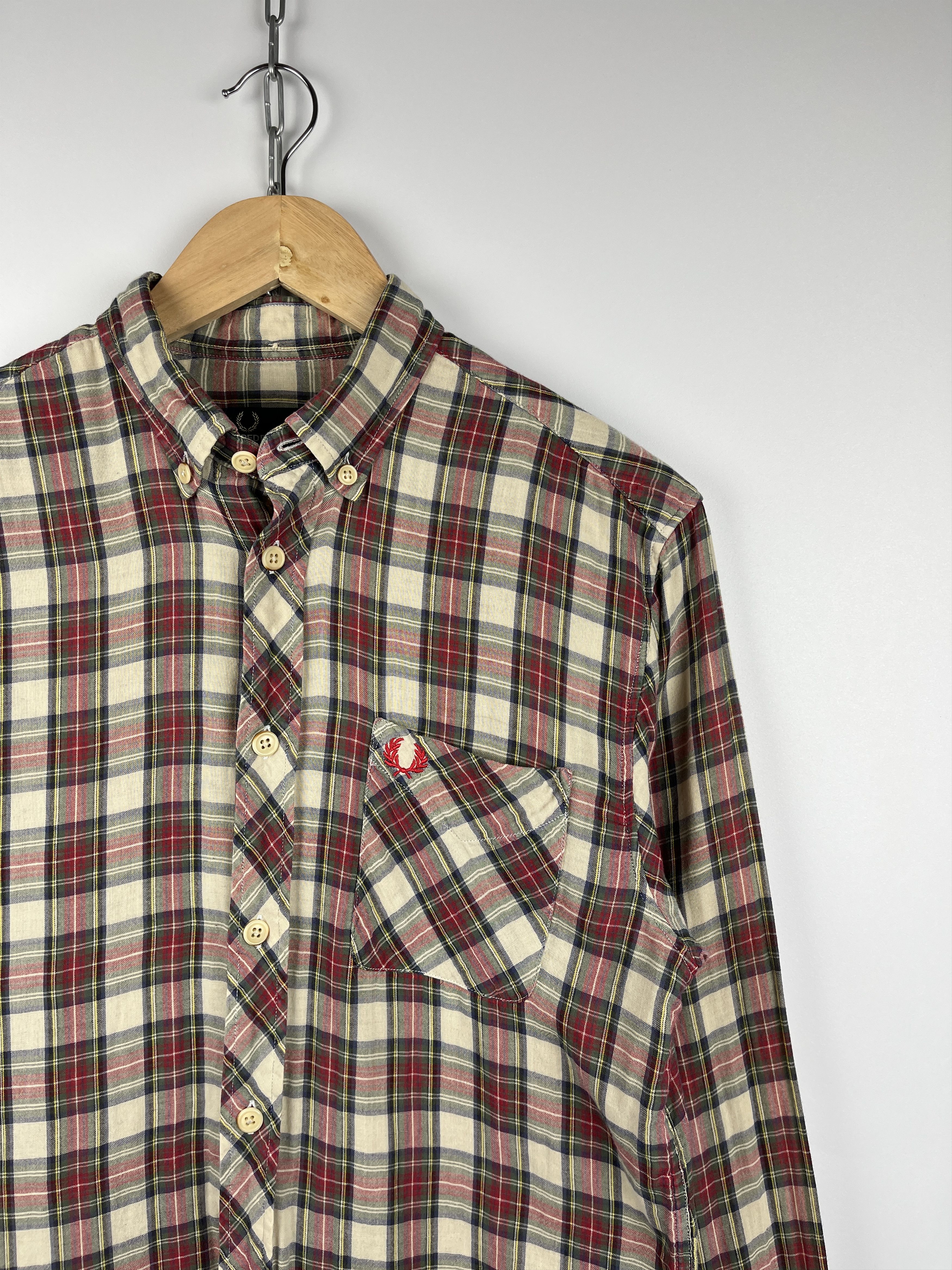 Flannel Fred Perry Flannel Check Long Sleeve Shirt Button Down Size US S / EU 44-46 / 1 - 1 Thumbnail