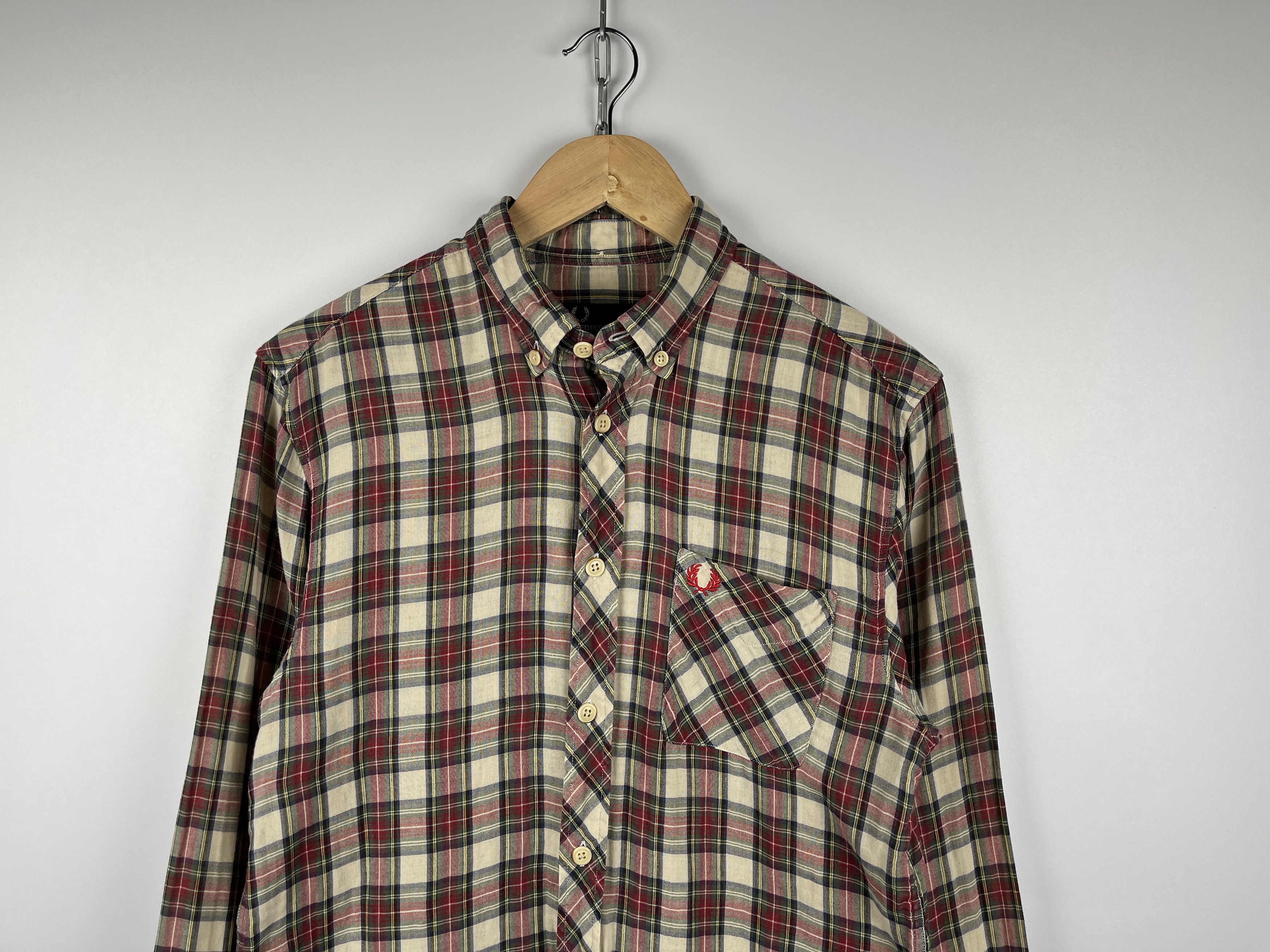 Flannel Fred Perry Flannel Check Long Sleeve Shirt Button Down Size US S / EU 44-46 / 1 - 2 Thumbnail