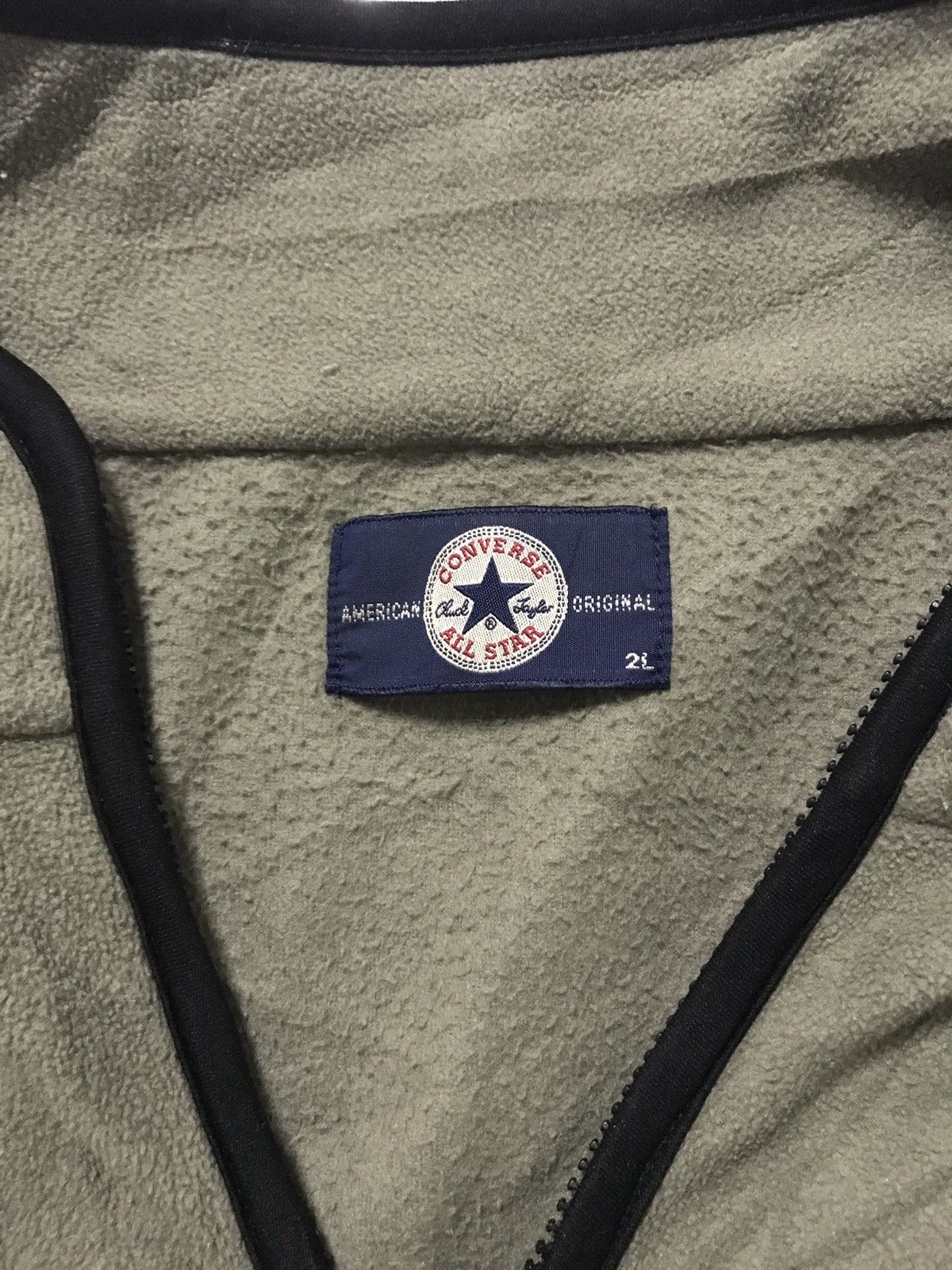 Converse × Vintage 🔥Converse Zipper Fleece Jacket Size US XL / EU 56 / 4 - 4 Thumbnail