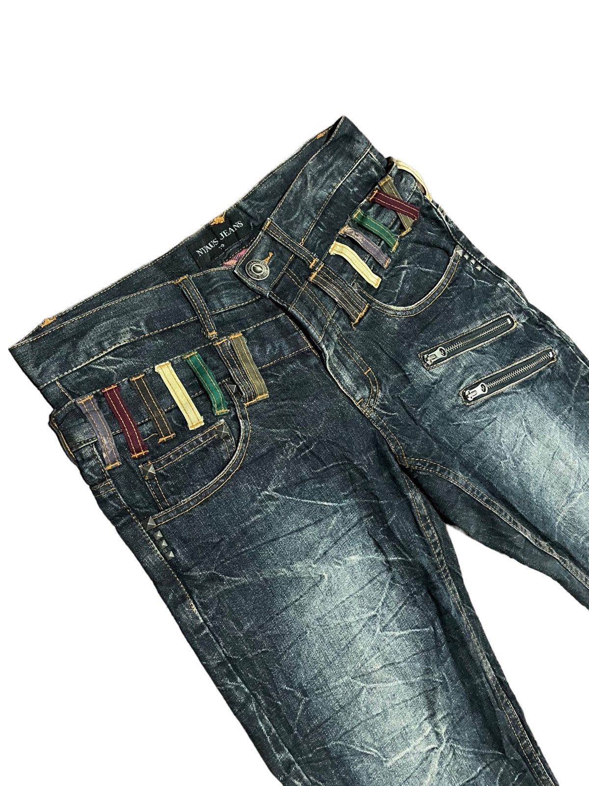 Japanese Brand Rare🔥Japanese Nylaus Double Waisted Jeans Size US 32 / EU 48 - 5 Thumbnail