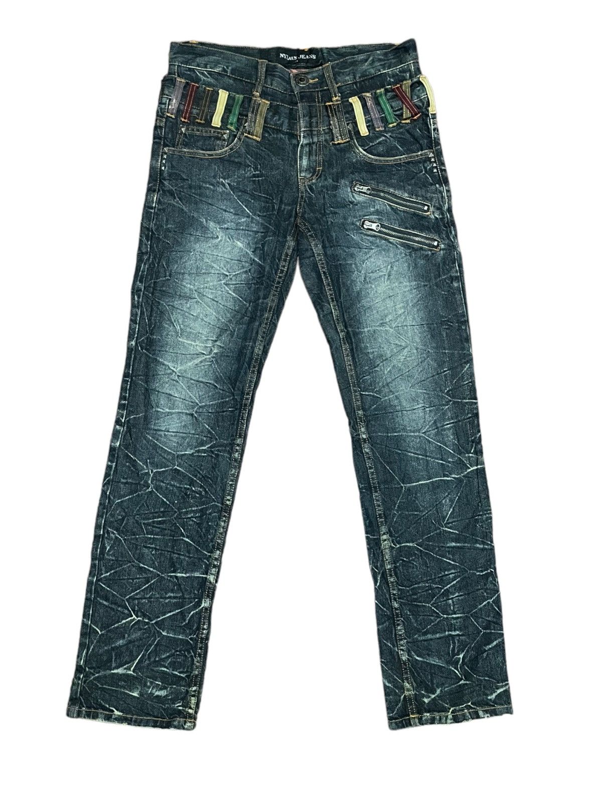 Japanese Brand Rare🔥Japanese Nylaus Double Waisted Jeans Size US 32 / EU 48 - 2 Thumbnail