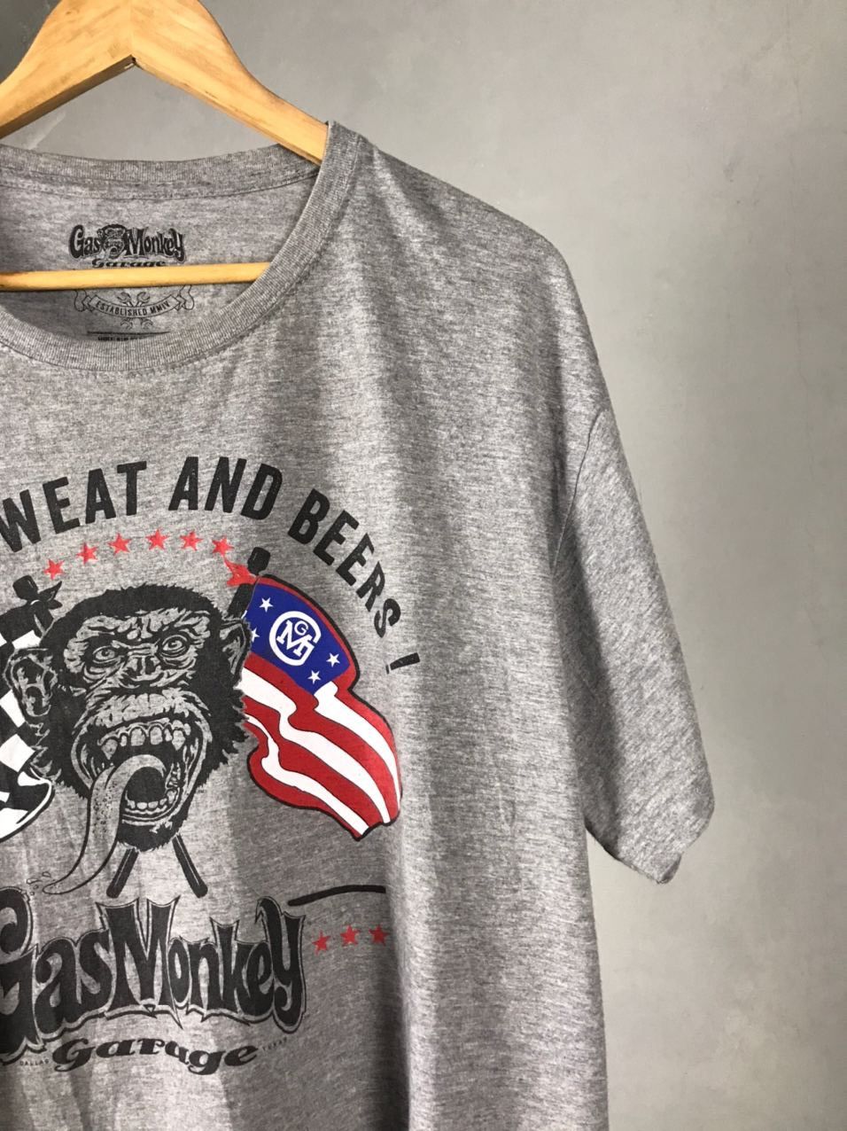 GAS × Vintage Gas Monkey vintage streetwear gray tee Size US XL / EU 56 / 4 - 2 Thumbnail