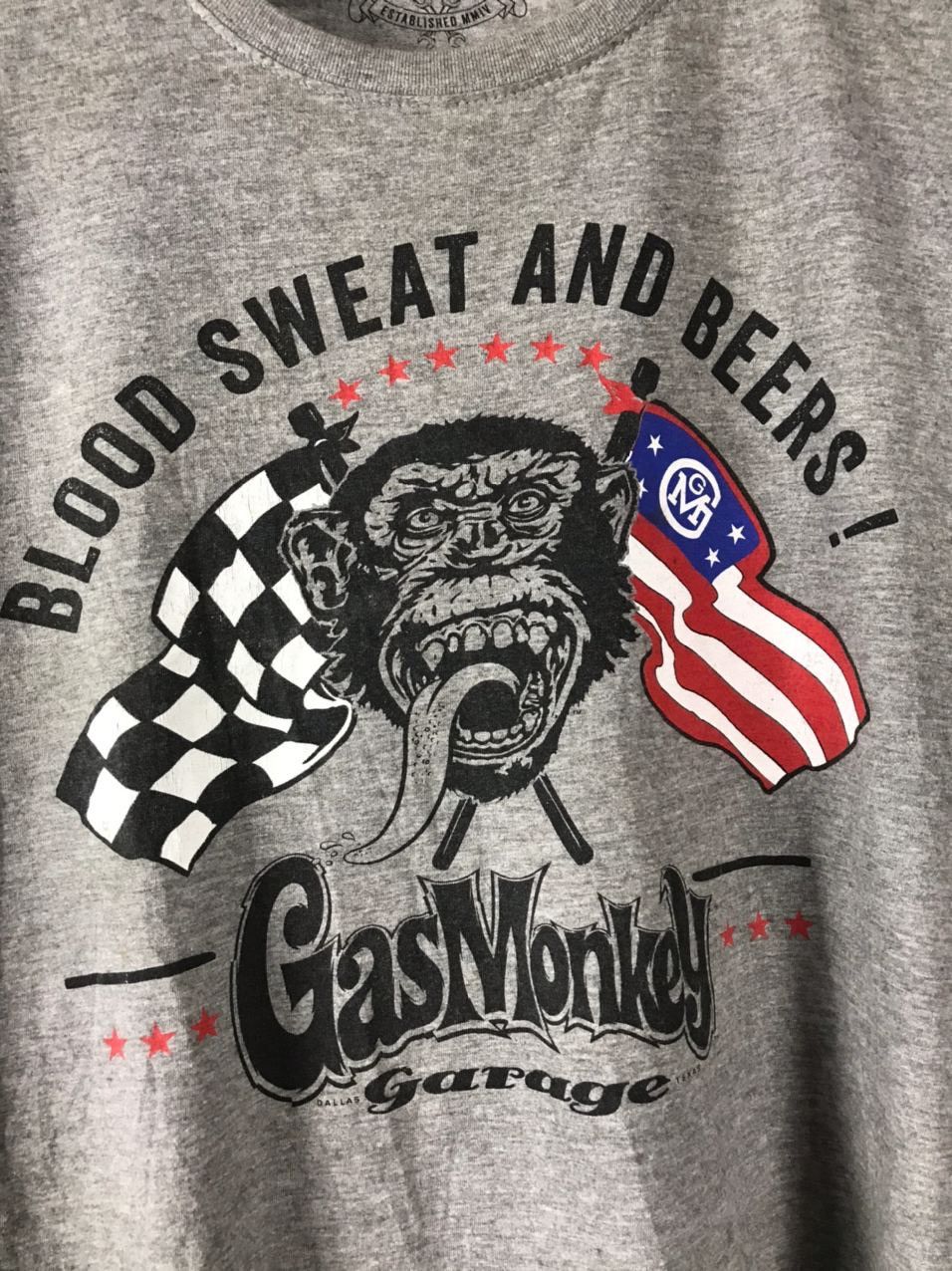 GAS × Vintage Gas Monkey vintage streetwear gray tee Size US XL / EU 56 / 4 - 3 Thumbnail