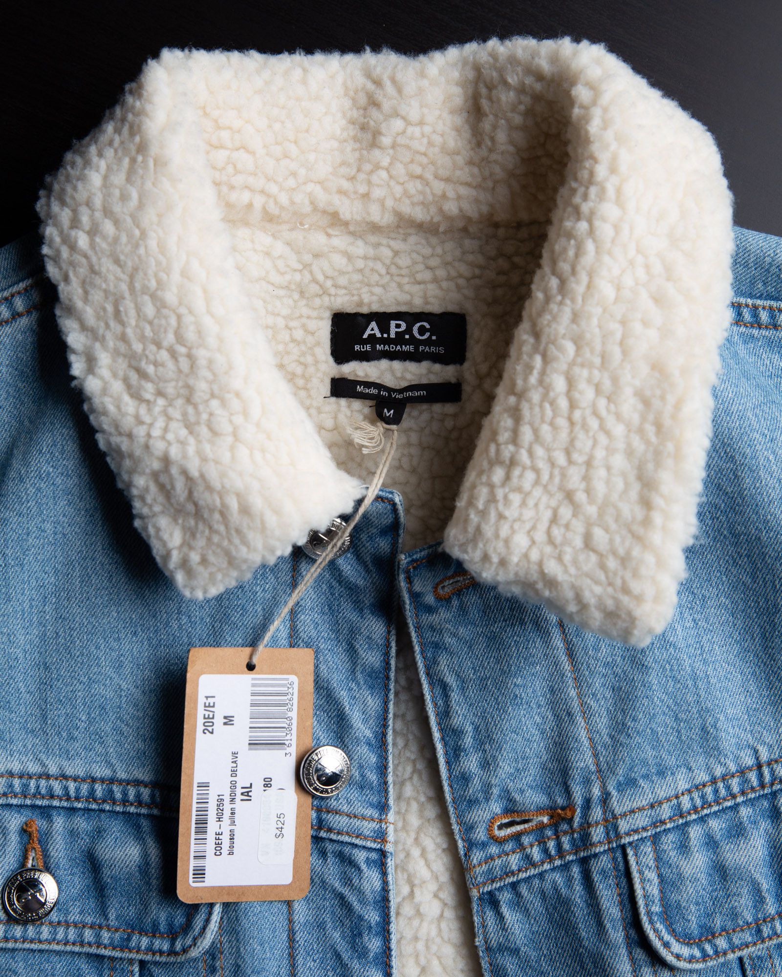 A.P.C. NWT Denim & Sherpa Julien Jacket Size US M / EU 48-50 / 2 - 3 Thumbnail