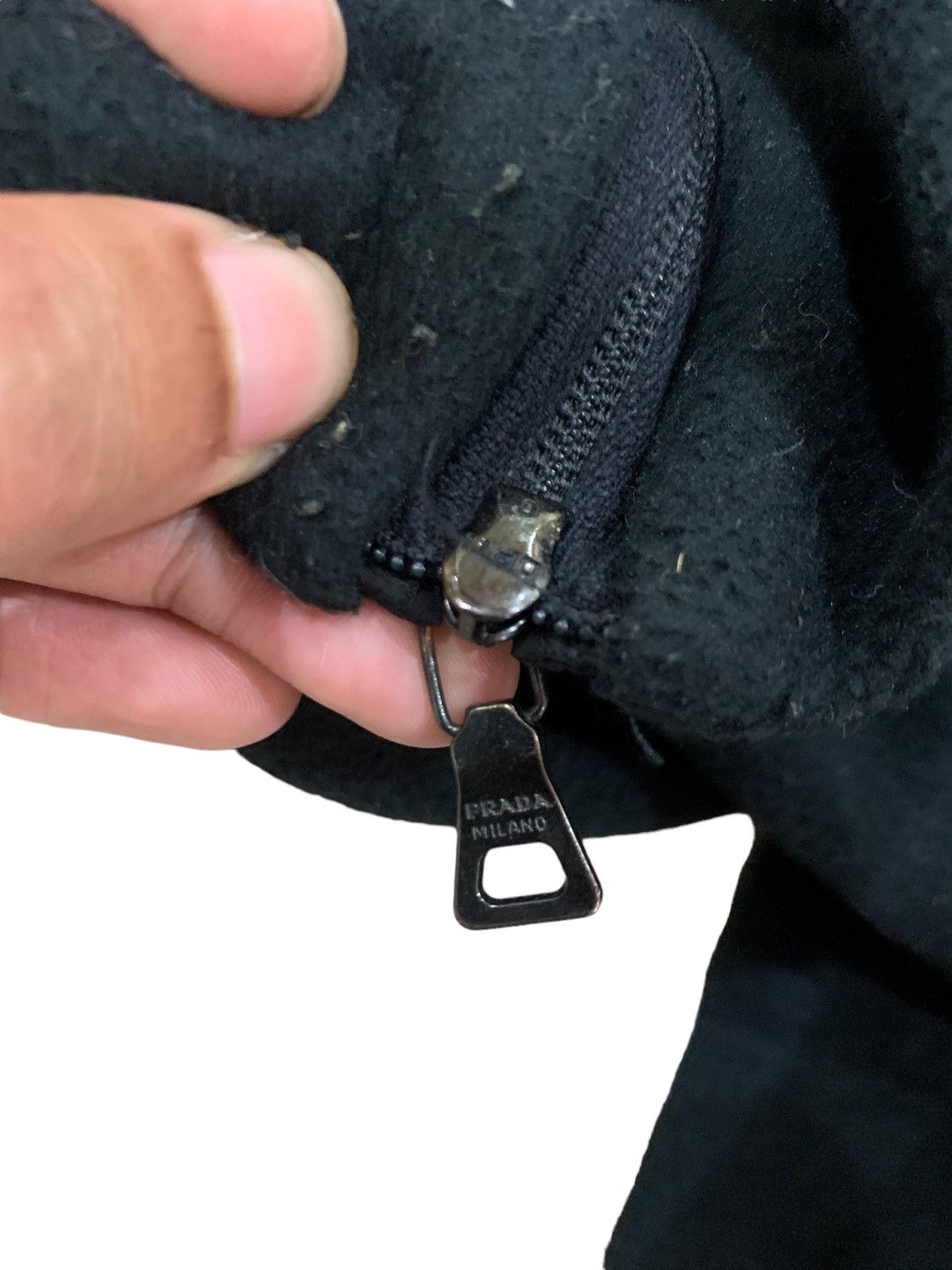 Prada 🇮🇹Prada Nylon Elbow Fleece Zipper Jacket Size US M / EU 48-50 / 2 - 9 Thumbnail