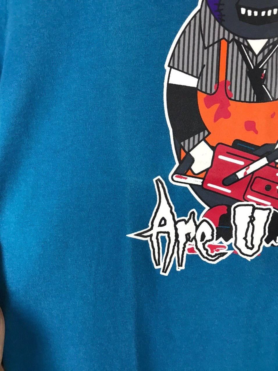 Vintage Are u Ready streetwear blue tee Size US S / EU 44-46 / 1 - 3 Thumbnail