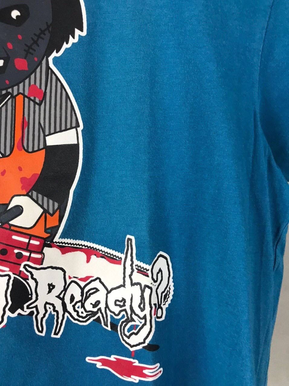 Vintage Are u Ready streetwear blue tee Size US S / EU 44-46 / 1 - 4 Thumbnail