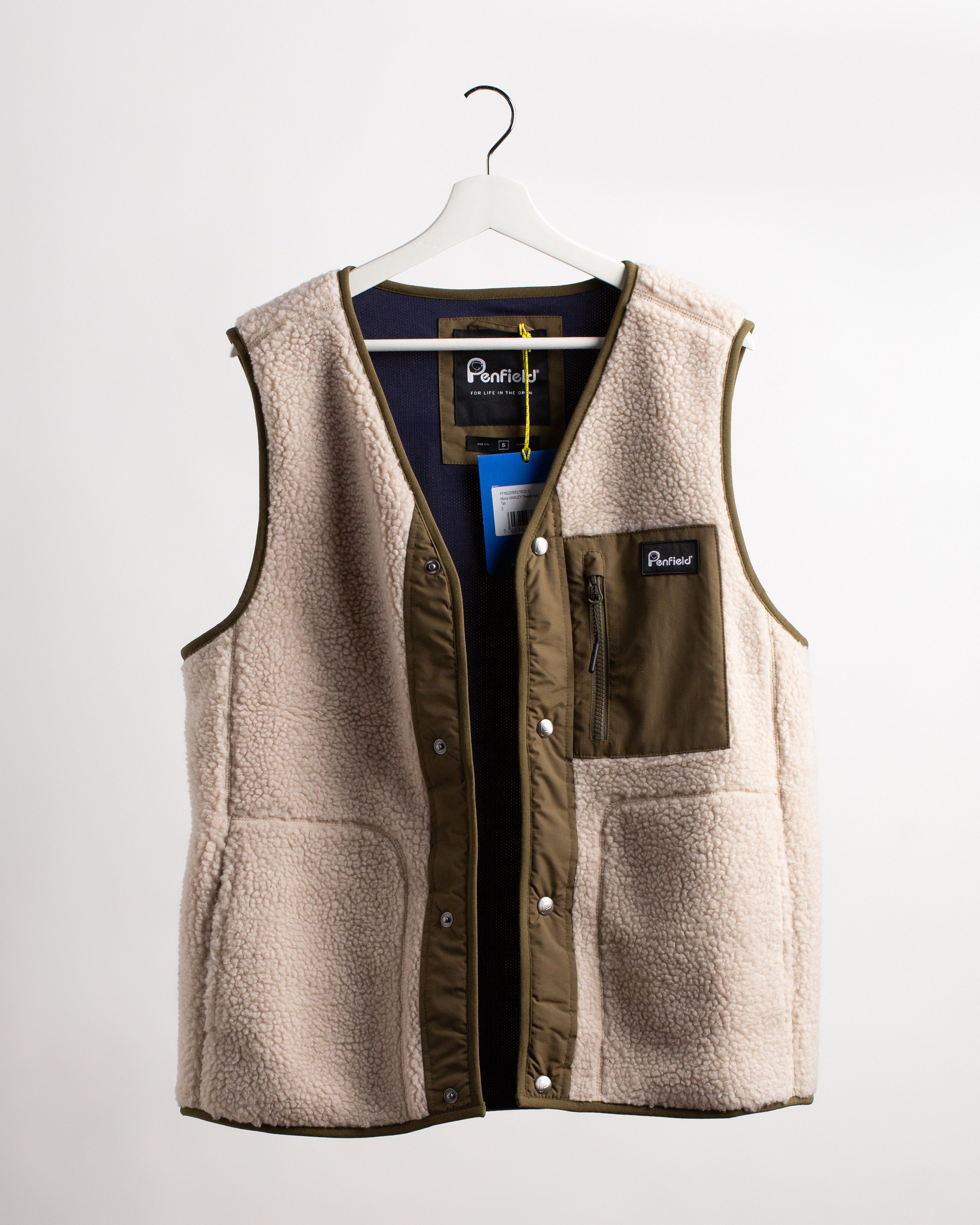 image of Penfield NWT Hawley Fleece Vest in Tan, Men's (Size Small)