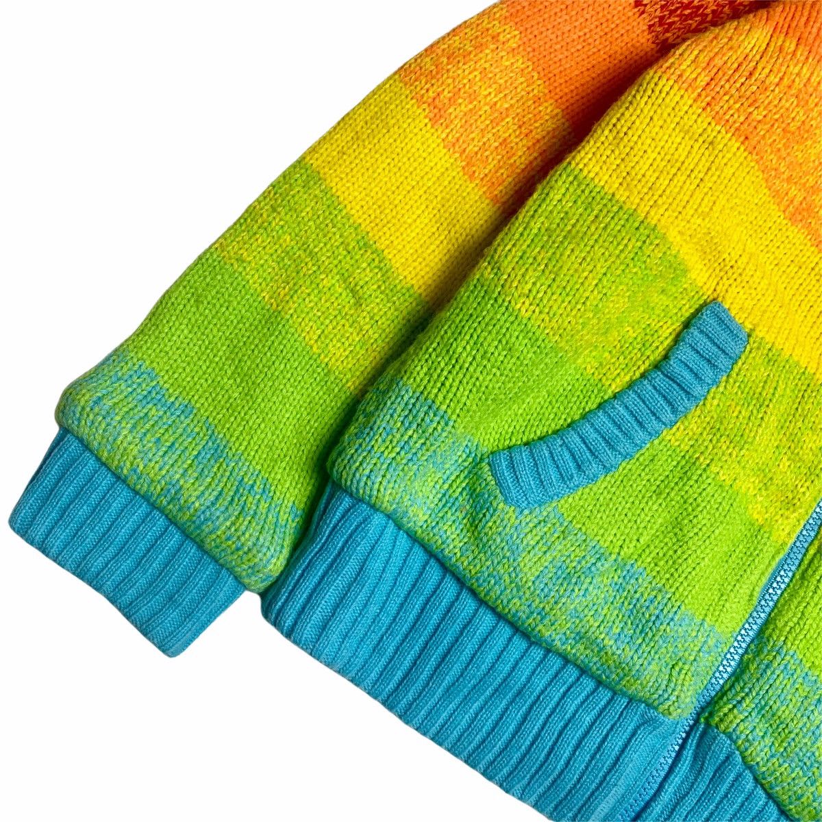 Angel Blue 90s Angel Blue Reversible Rainbow Knitted Jacket Size US M / EU 48-50 / 2 - 6 Thumbnail