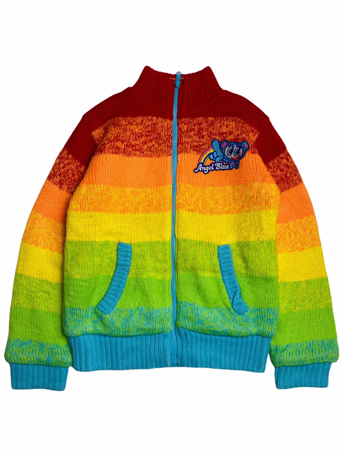Angel Blue 90s Angel Blue Reversible Rainbow Knitted Jacket Size US M / EU 48-50 / 2 - 2 Thumbnail