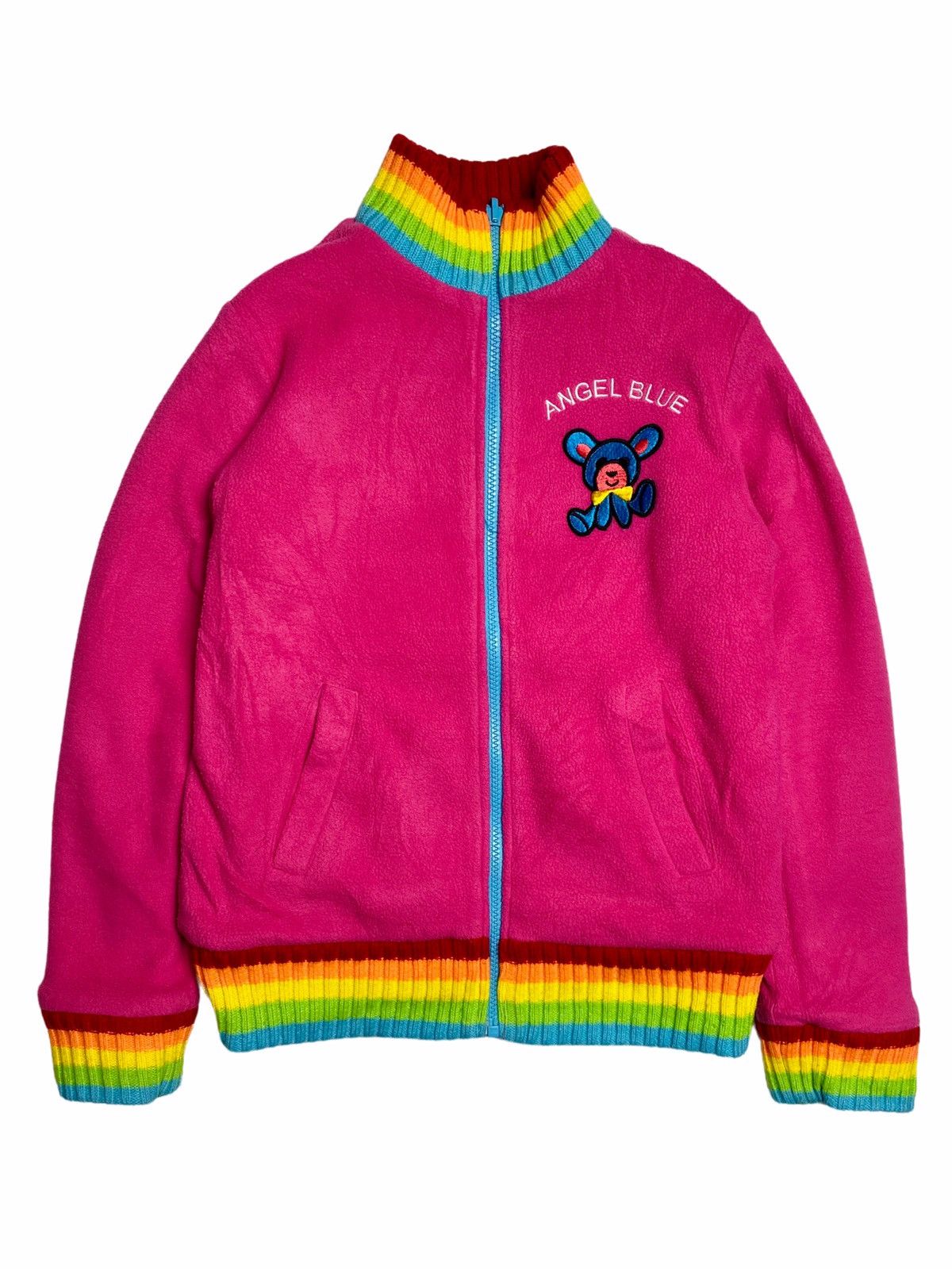 Angel Blue 90s Angel Blue Reversible Rainbow Knitted Jacket Size US M / EU 48-50 / 2 - 3 Thumbnail