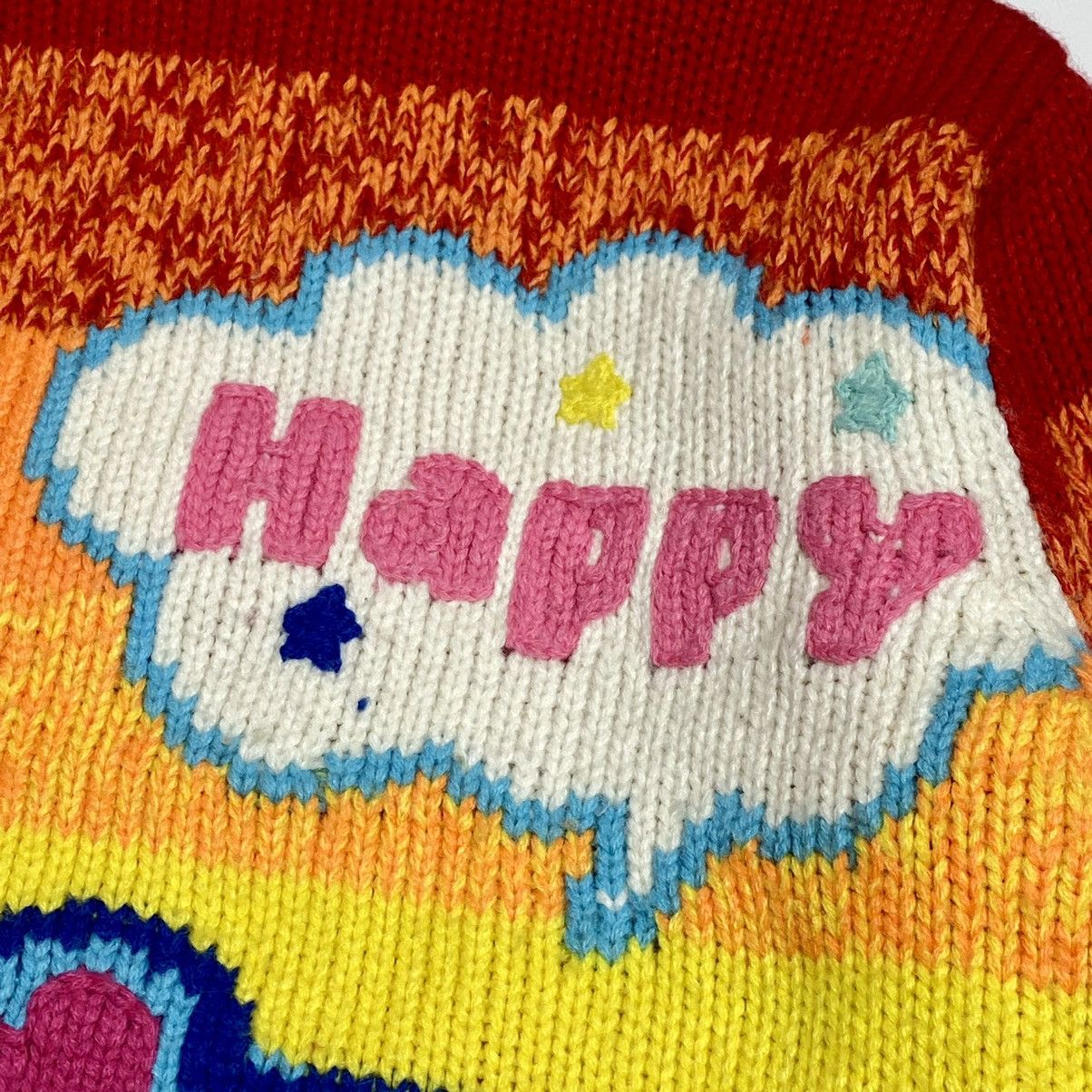 Angel Blue 90s Angel Blue Reversible Rainbow Knitted Jacket Size US M / EU 48-50 / 2 - 16 Thumbnail