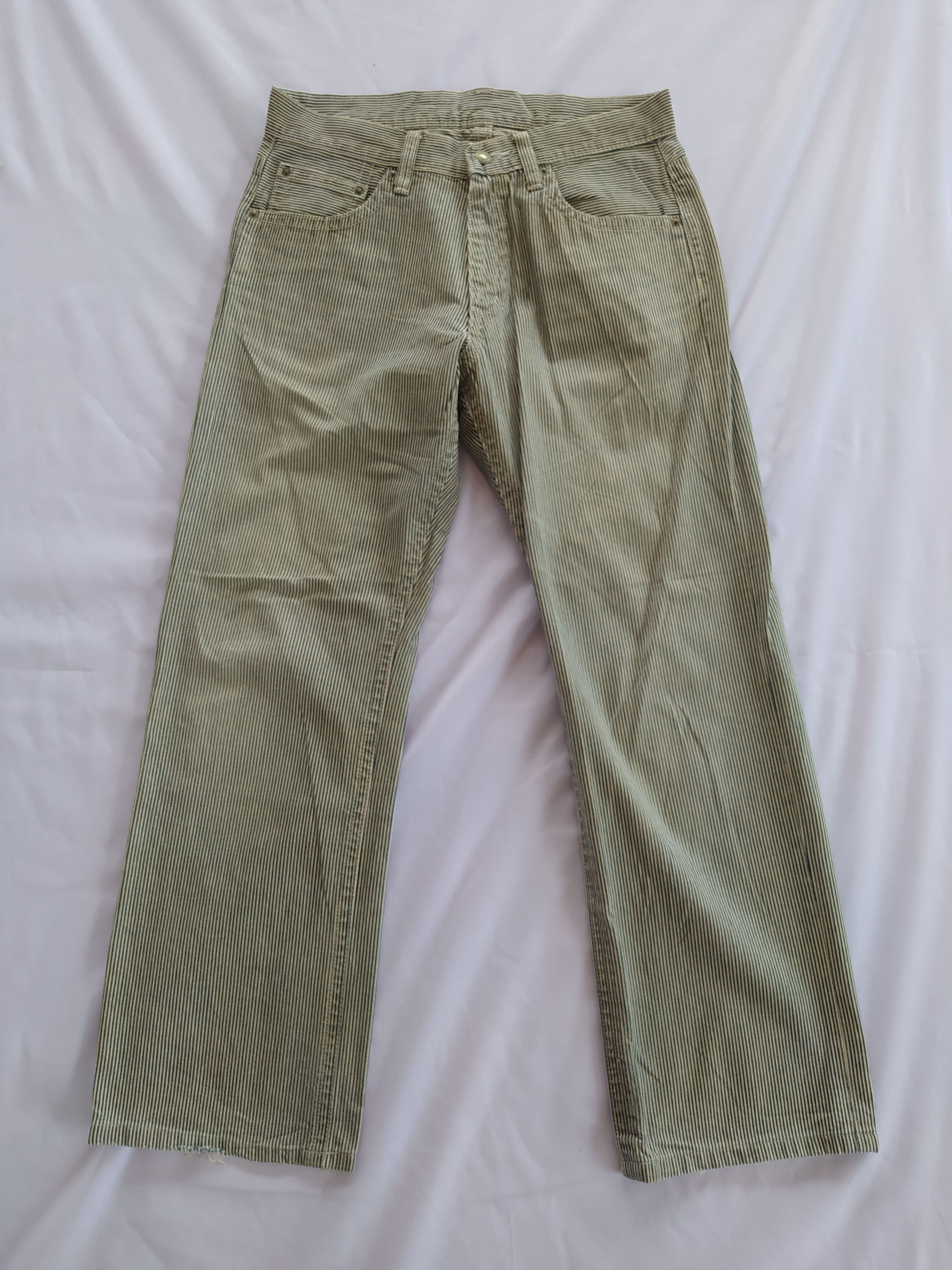 Japanese Brand × Uniqlo × Vintage Vintage Y2k uniqlo hickory stripes Size US 33 - 2 Thumbnail
