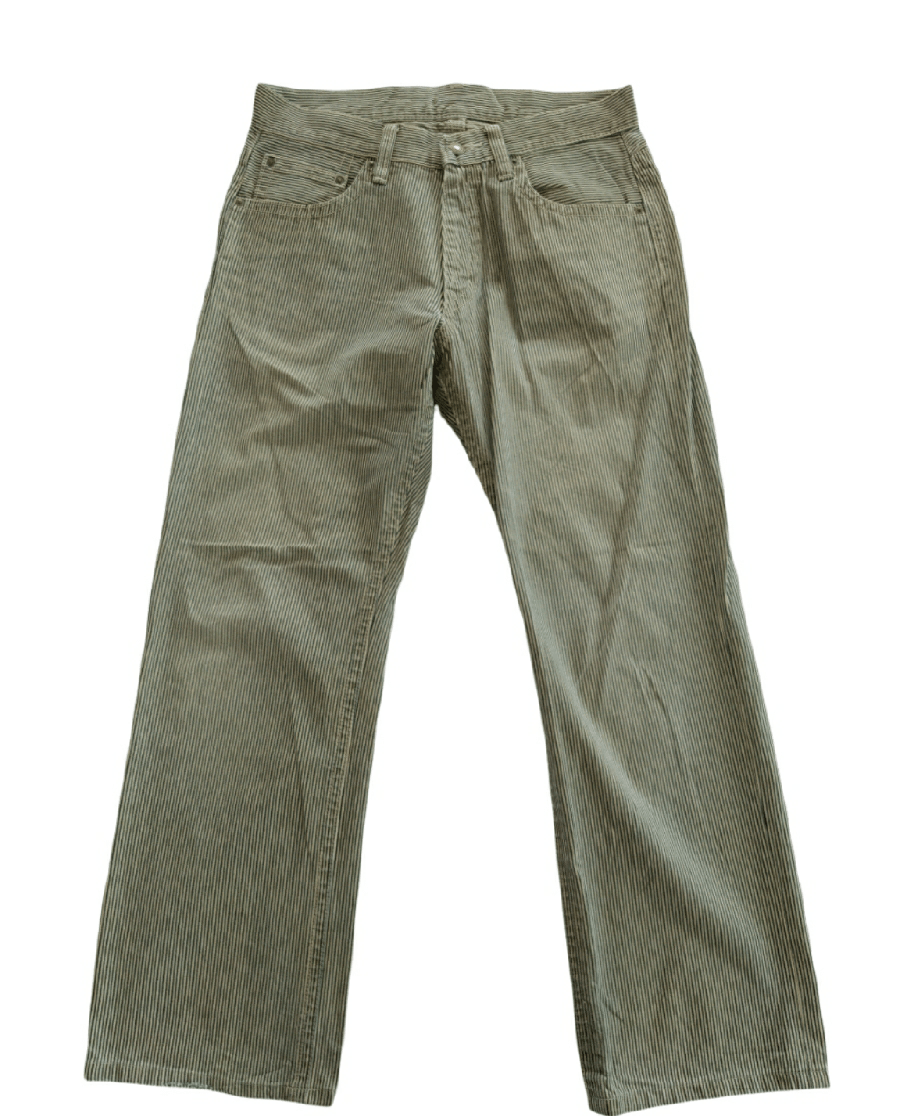 Japanese Brand × Uniqlo × Vintage Vintage Y2k uniqlo hickory stripes Size US 33 - 1 Thumbnail