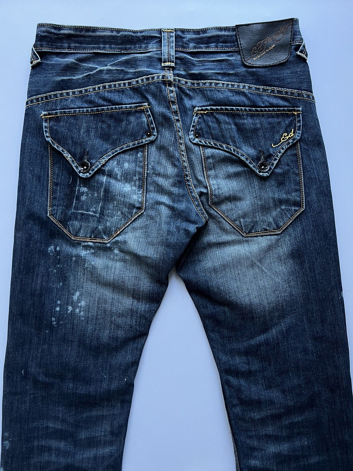 Christian Audigier × Ed Hardy Ed hardy jeans big logo rare distressed style Size US 31 - 9 Thumbnail
