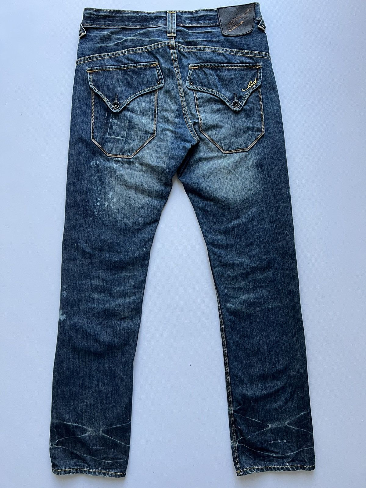 Christian Audigier × Ed Hardy Ed hardy jeans big logo rare distressed style Size US 31 - 3 Thumbnail