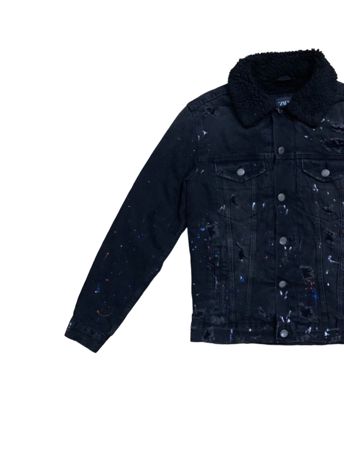 If Six Was Nine × Japanese Brand Zara Fleece-Lined Denim Style Sherpa Jacket Size US S / EU 44-46 / 1 - 3 Thumbnail