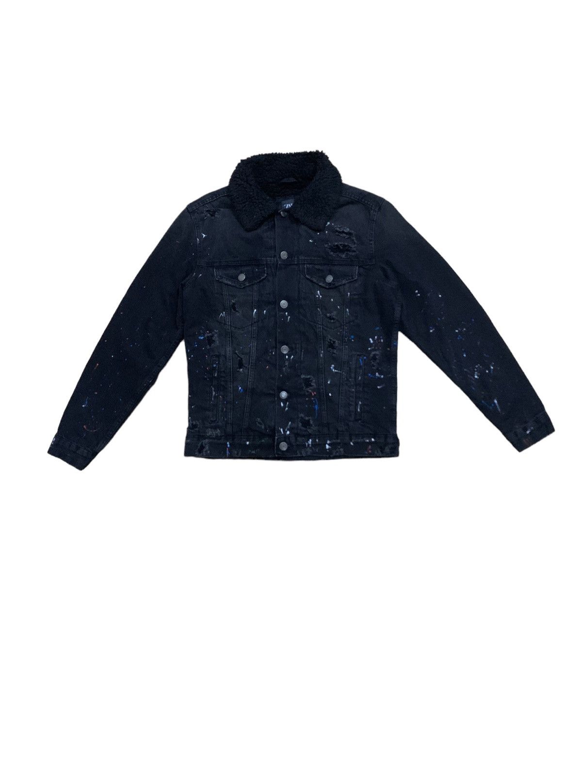 If Six Was Nine × Japanese Brand Zara Fleece-Lined Denim Style Sherpa Jacket Size US S / EU 44-46 / 1 - 1 Thumbnail