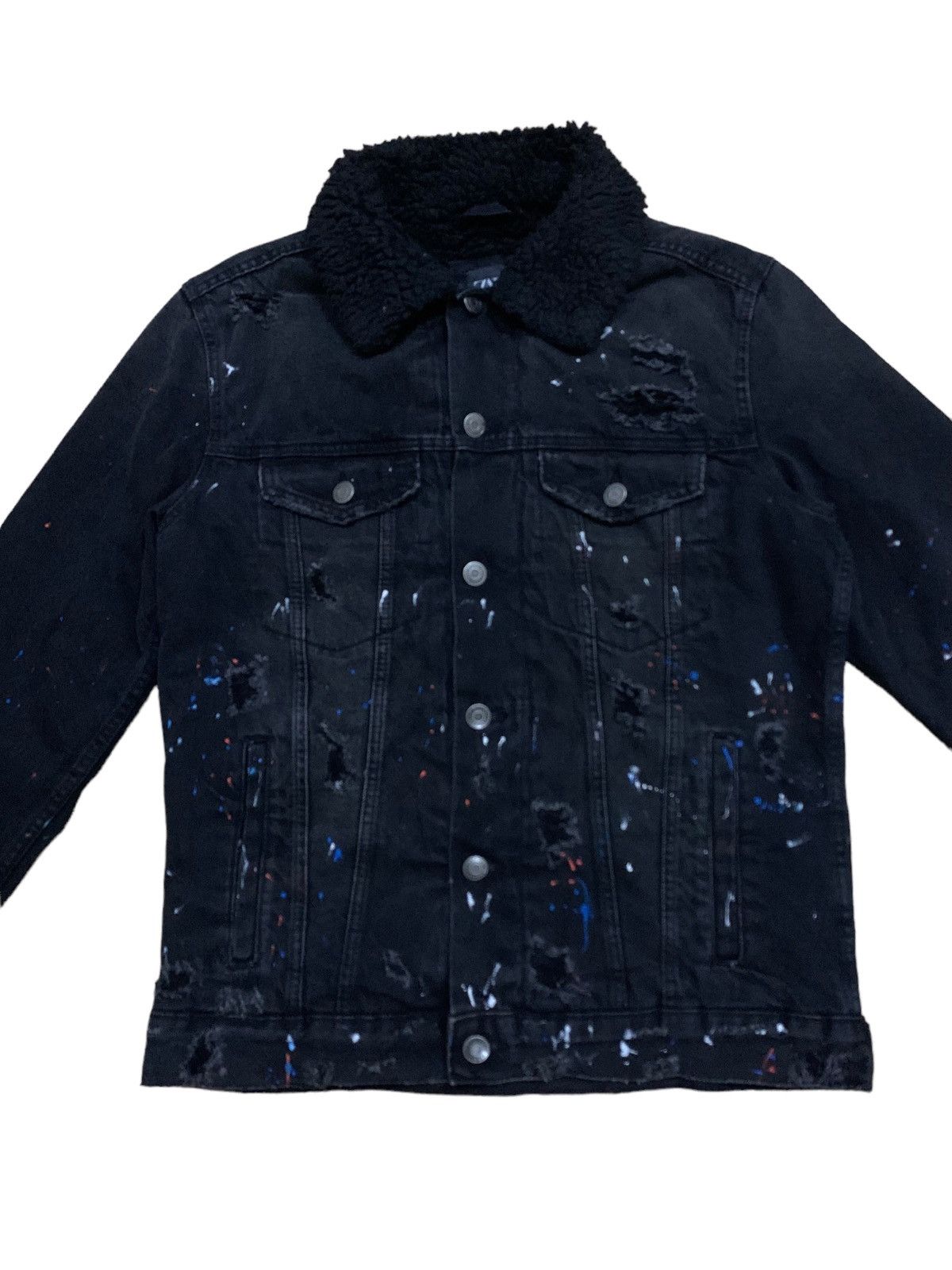 If Six Was Nine × Japanese Brand Zara Fleece-Lined Denim Style Sherpa Jacket Size US S / EU 44-46 / 1 - 2 Thumbnail