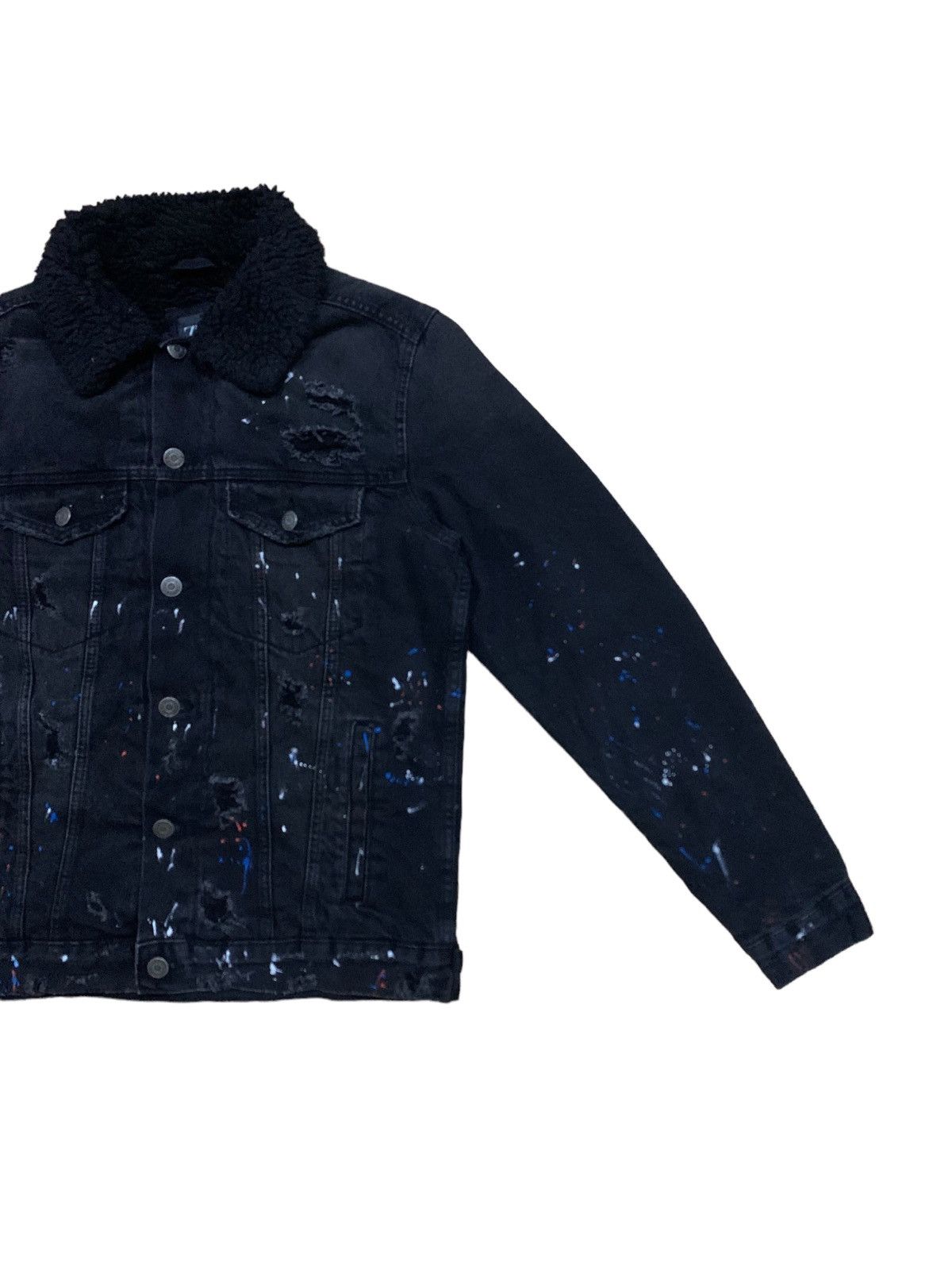 If Six Was Nine × Japanese Brand Zara Fleece-Lined Denim Style Sherpa Jacket Size US S / EU 44-46 / 1 - 4 Thumbnail