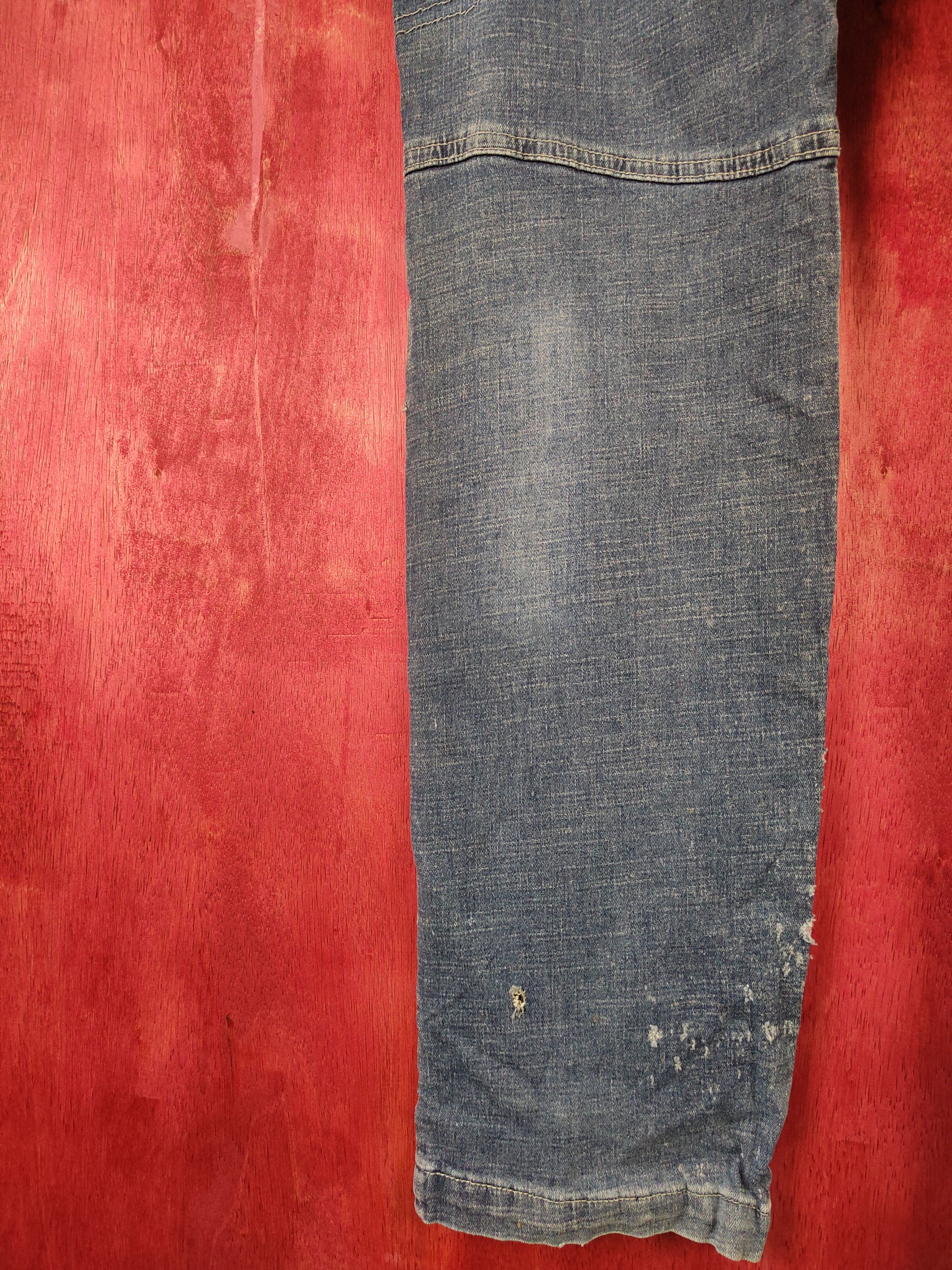 Japanese Brand Field Core Blue multi pocket tactical cargo jeans #4674 Size US 33 - 10 Thumbnail