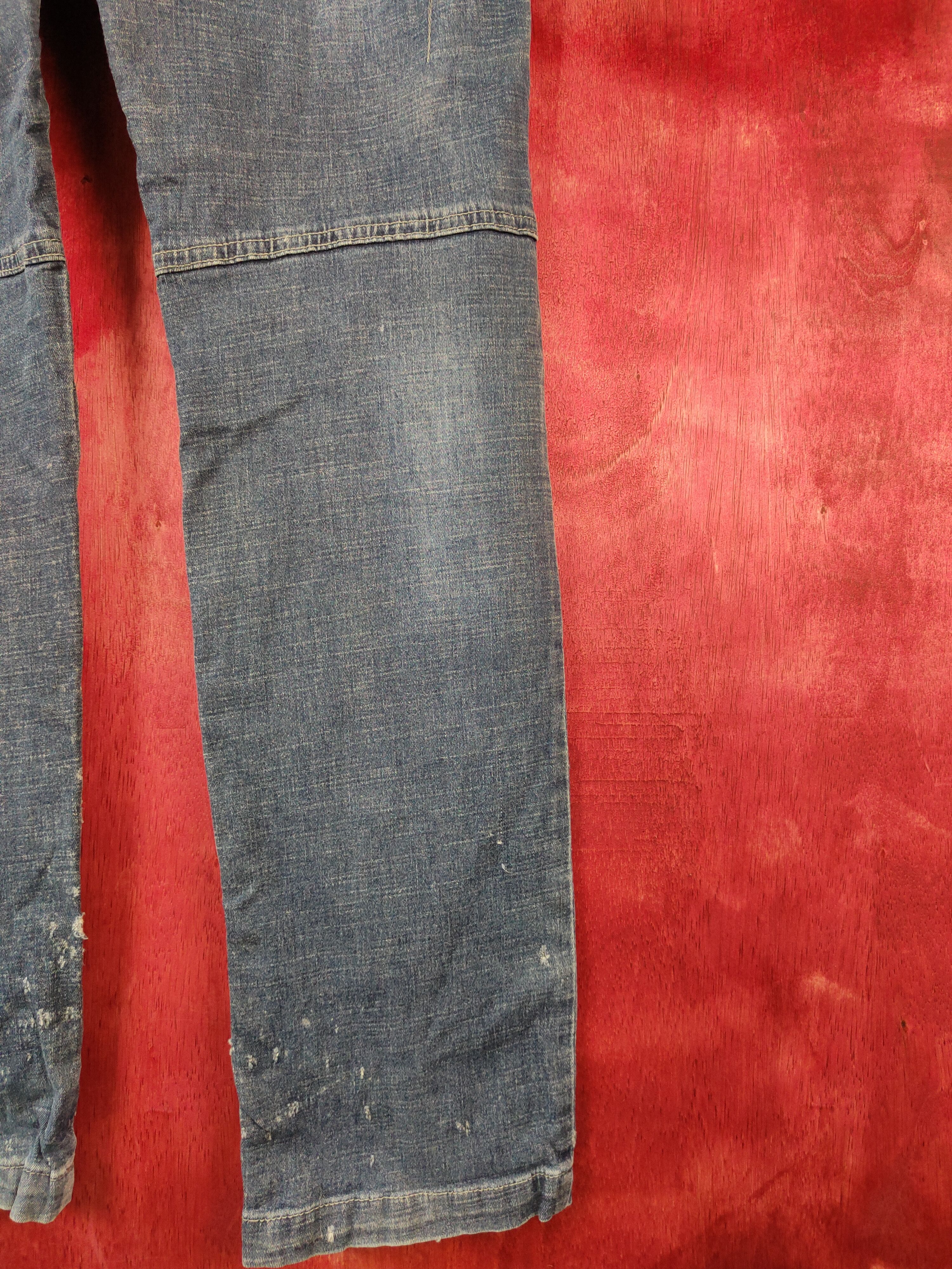 Japanese Brand Field Core Blue multi pocket tactical cargo jeans #4674 Size US 33 - 12 Thumbnail