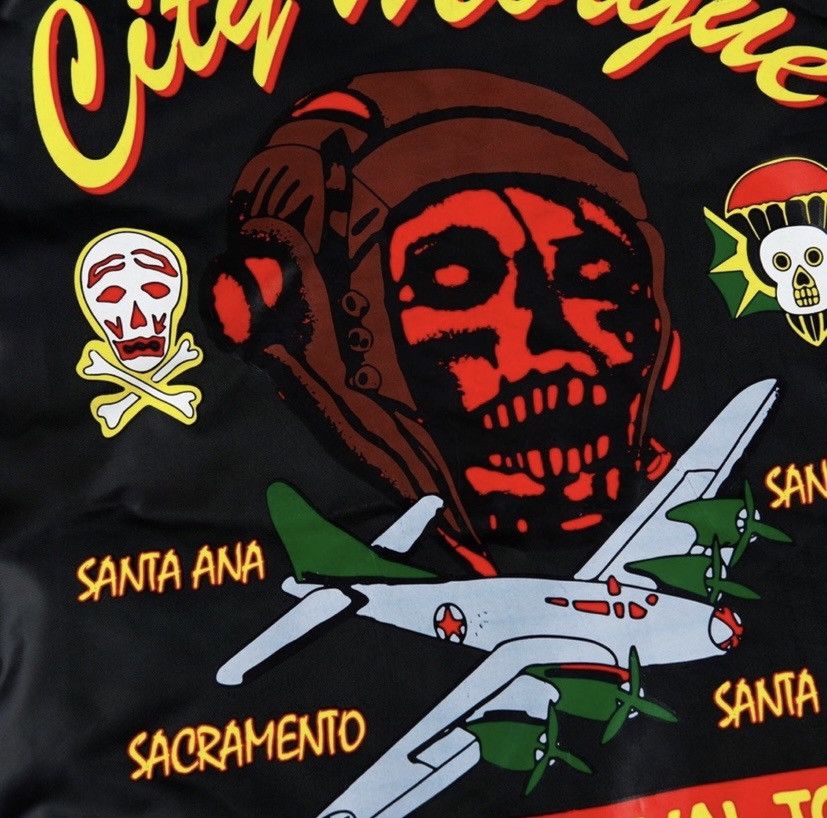 City Morgue × G59 Records × Gnarcotic CITY MORGUE DEAD ON ARRIVAL TOUR SQUADRON BOMBER JACKET Size US S / EU 44-46 / 1 - 5 Thumbnail