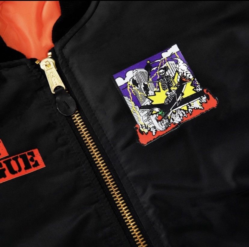 City Morgue × G59 Records × Gnarcotic CITY MORGUE DEAD ON ARRIVAL TOUR SQUADRON BOMBER JACKET Size US S / EU 44-46 / 1 - 3 Thumbnail