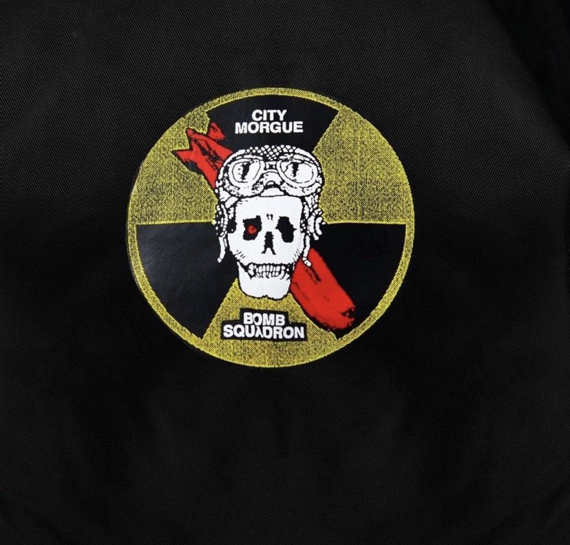 City Morgue × G59 Records × Gnarcotic CITY MORGUE DEAD ON ARRIVAL TOUR SQUADRON BOMBER JACKET Size US S / EU 44-46 / 1 - 4 Thumbnail
