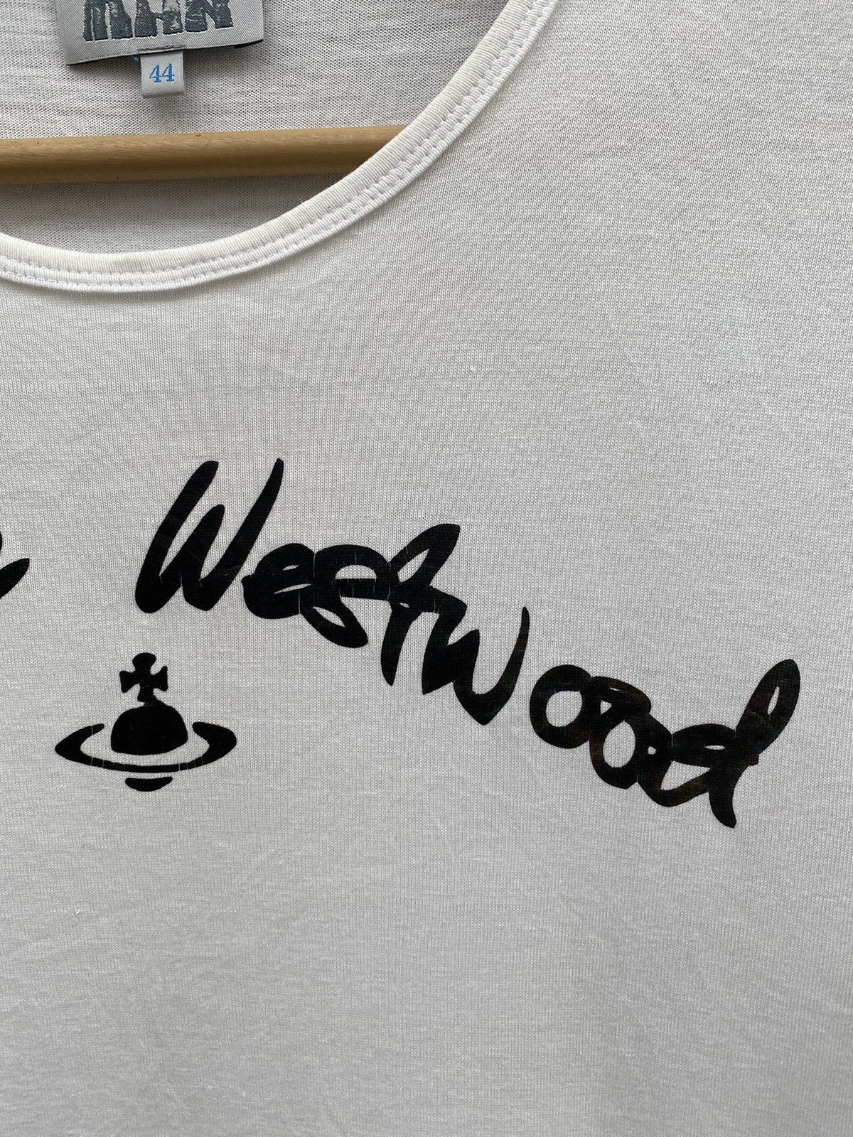 Vivienne Westwood 💥Vivienne Westwood “Script Out Logo” Tshirt Sz44 Size M / US 6-8 / IT 42-44 - 4 Thumbnail