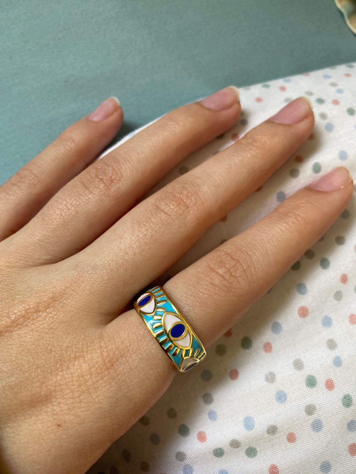 Jewelry Blue Eyes Ring Size ONE SIZE - 4 Thumbnail