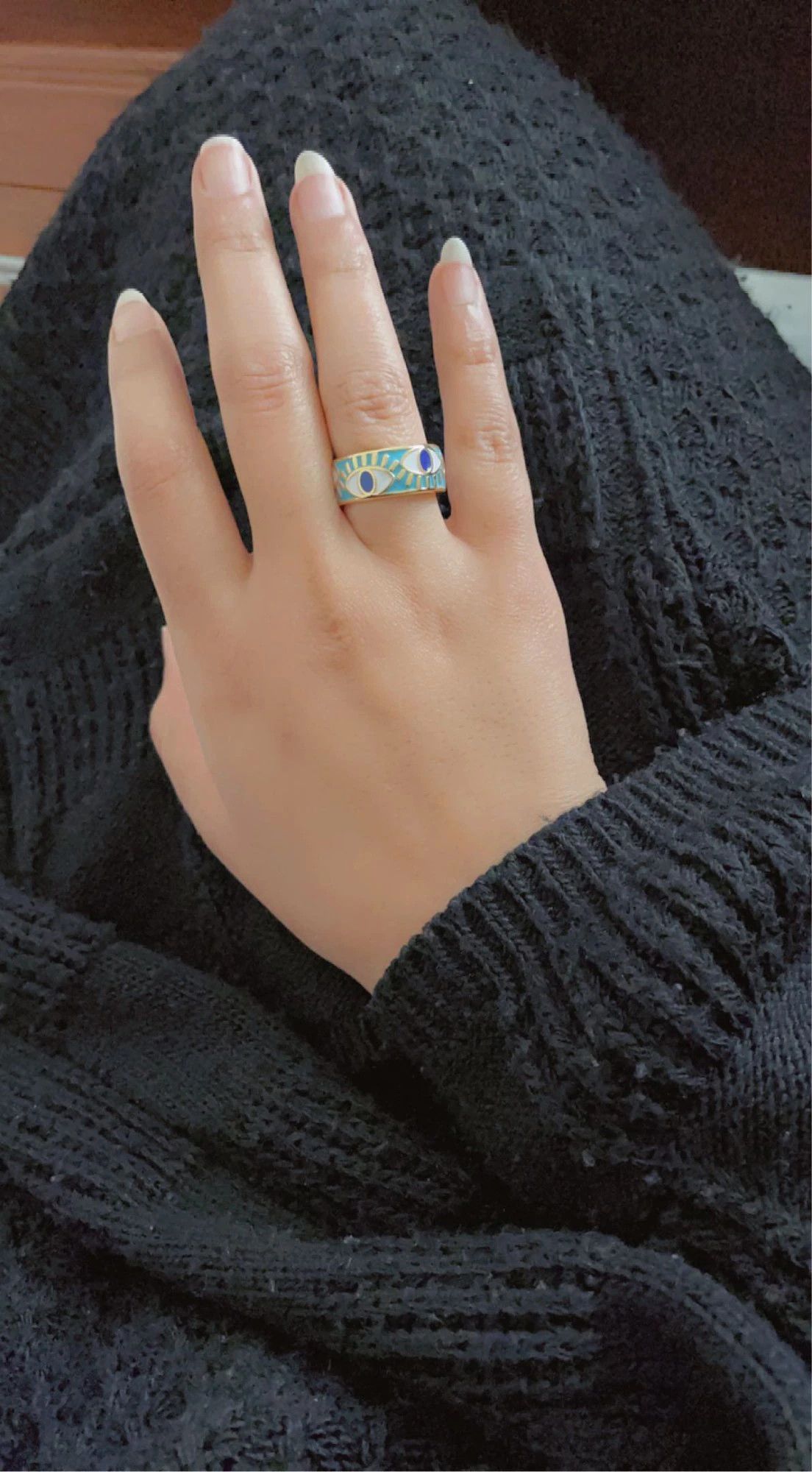 Jewelry Blue Eyes Ring Size ONE SIZE - 3 Thumbnail
