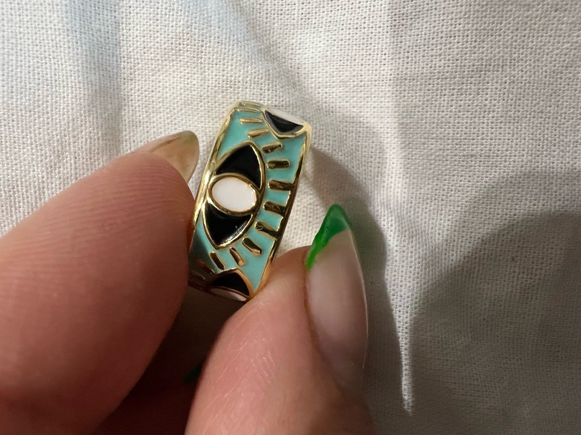 Jewelry Blue Eyes Ring Size ONE SIZE - 2 Thumbnail