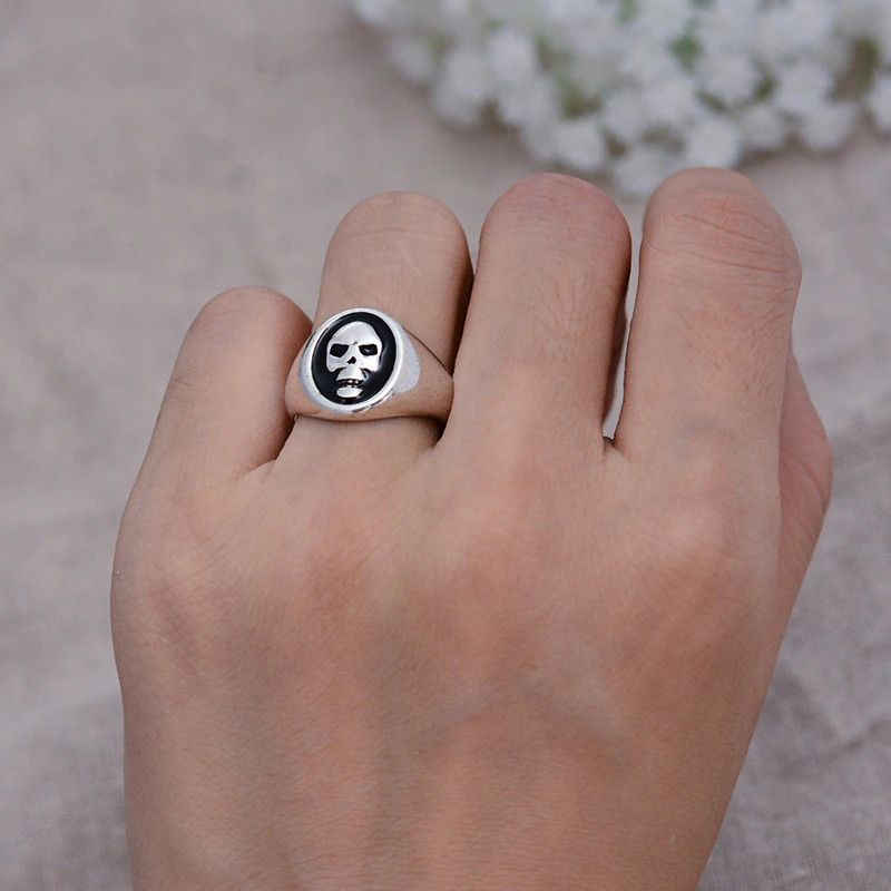 Jewelry Skeleton Skull Man Ring Size ONE SIZE - 4 Thumbnail