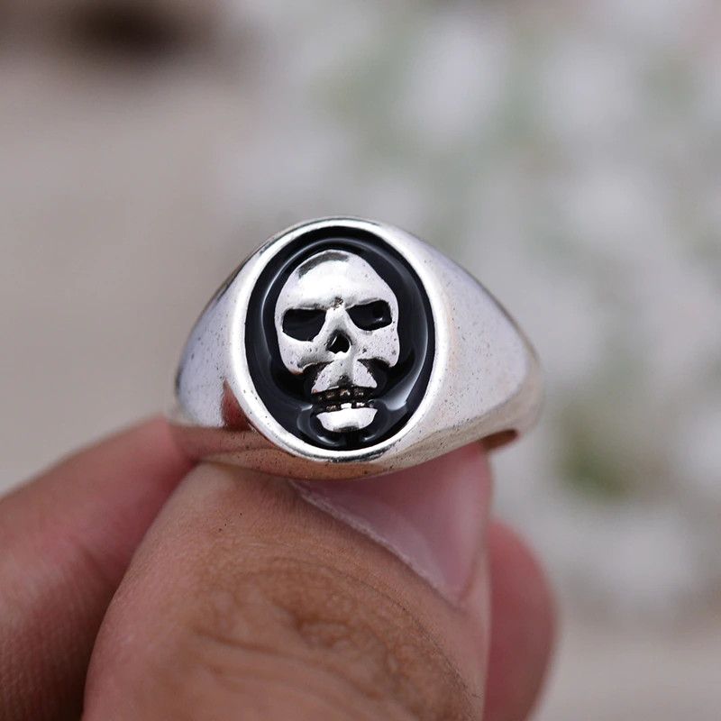 Jewelry Skeleton Skull Man Ring Size ONE SIZE - 2 Thumbnail