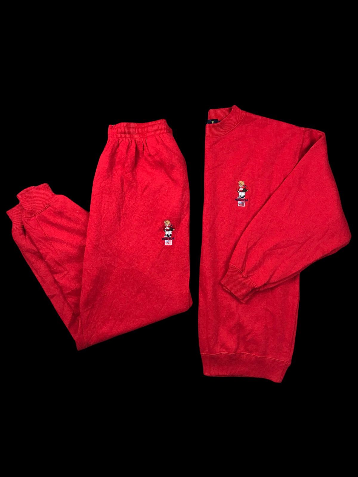 Japanese Brand × Vintage 🔥Vintage World Bear WORLDBEAR POLO Sweatshirt With Pants Size US L / EU 52-54 / 3 - 1 Thumbnail