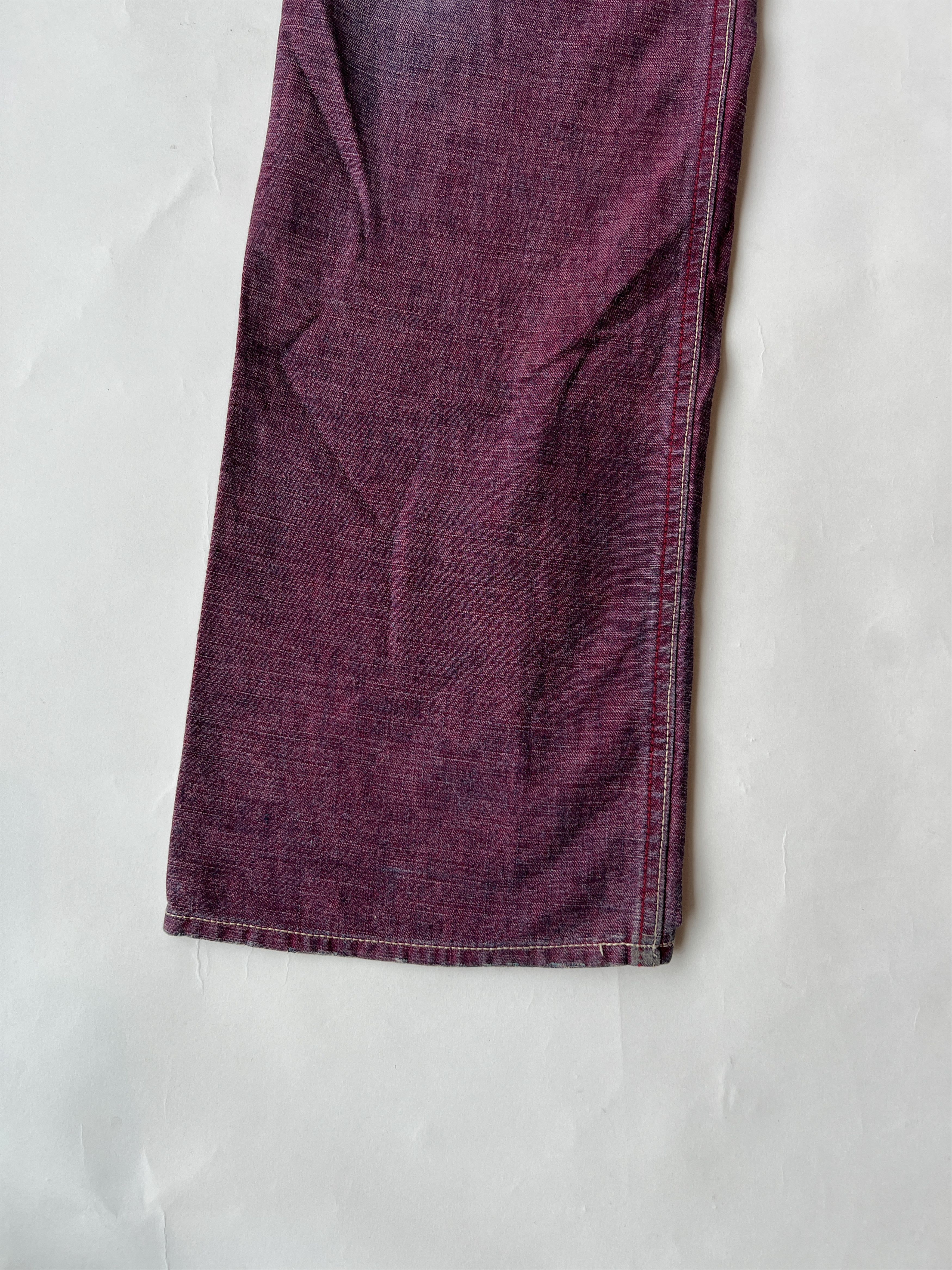 Japanese Brand × Vintage Yen Jeans x Gungdam Red Denim Size US 30 / EU 46 - 5 Thumbnail