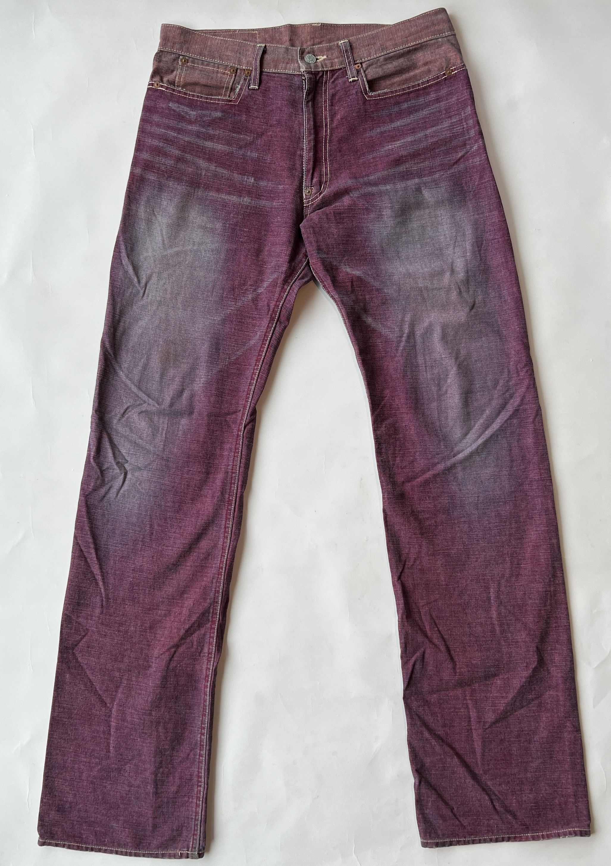Japanese Brand × Vintage Yen Jeans x Gungdam Red Denim Size US 30 / EU 46 - 1 Thumbnail